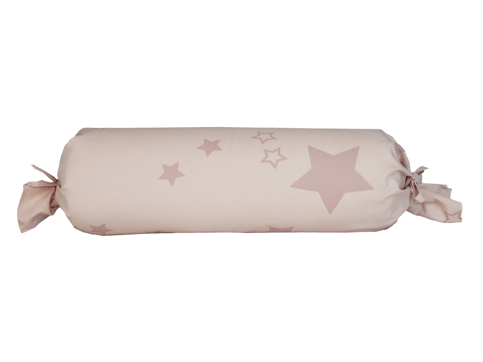 Bezug Nackenrolle Perkal Bio-Baumwolle Sterne rosa Maße 68 x 24 cm