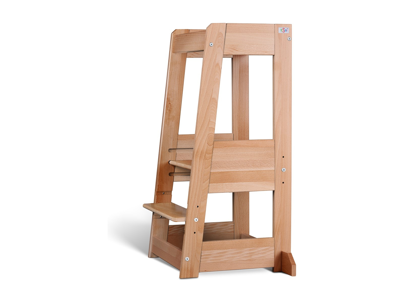 Lernturm Felix mitwachsend, Buche massiv 40 x 91 x 45 cm, natur