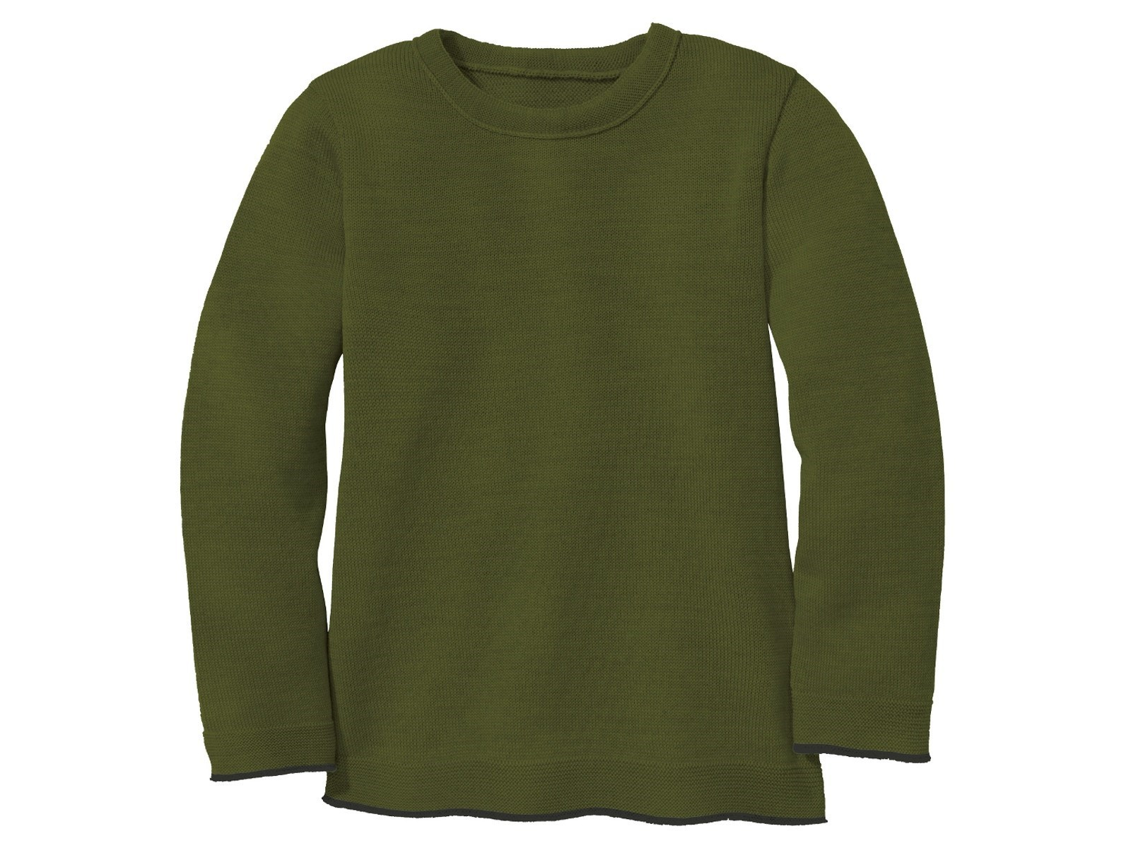 Disana Kinder Strickpullover Bio-Merinowolle oliv Gr. 98/104