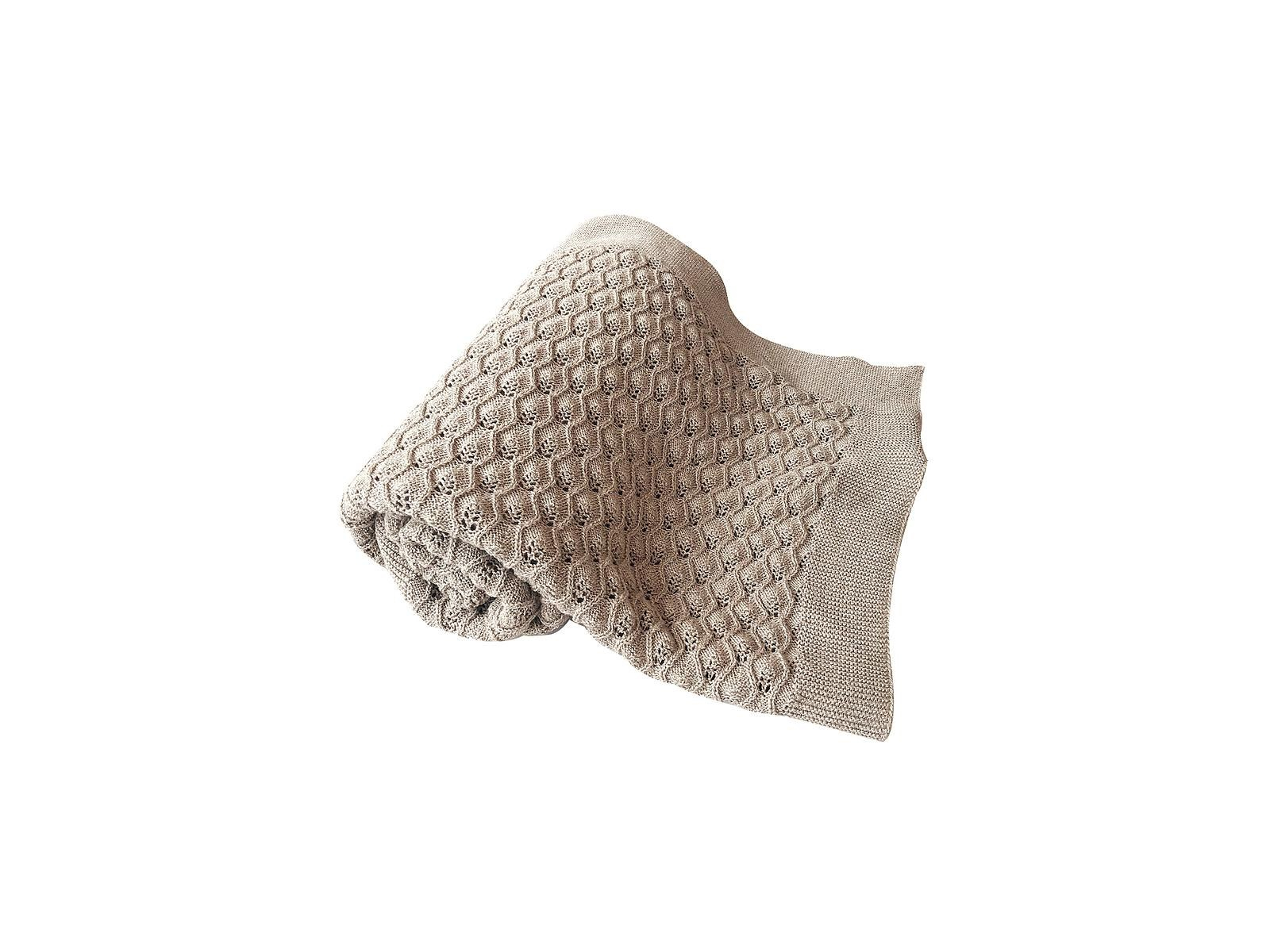 Ajour Decke Sand Melange 110 x 90 cm