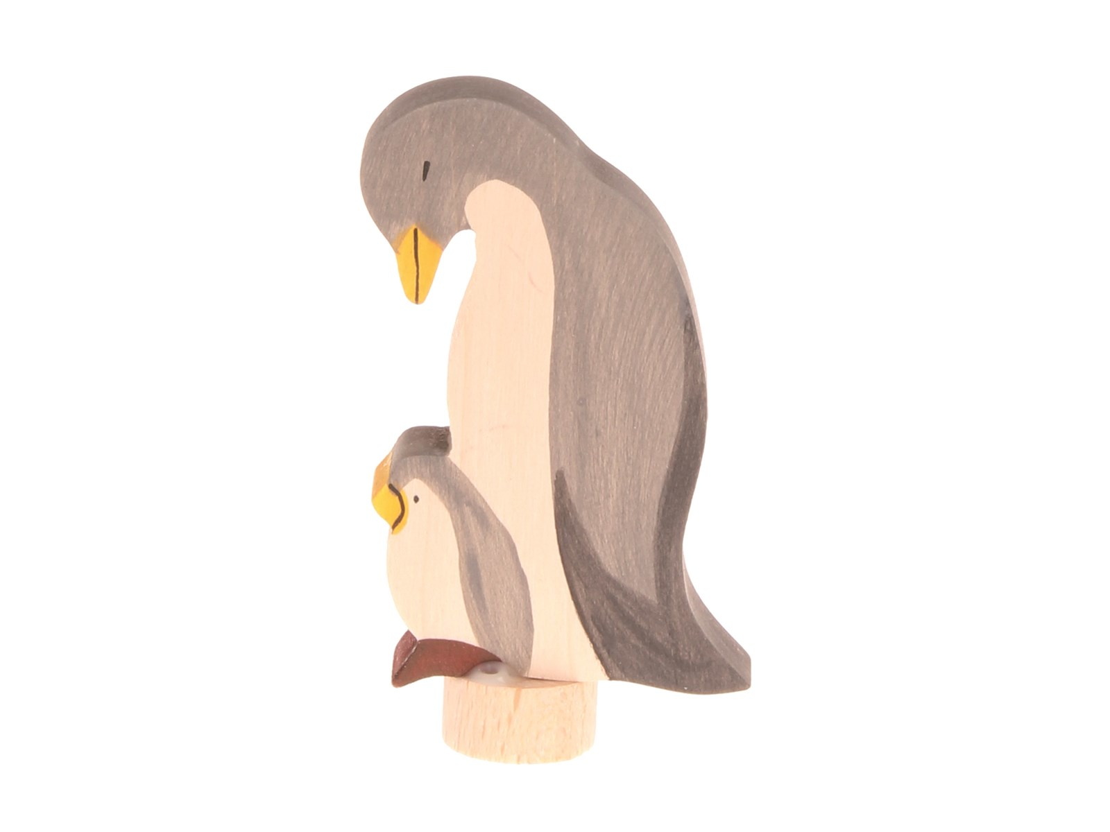 Grimms Pinguine Steckfigur aus Lindenholz, bunt lasiert Höhe 7 cm