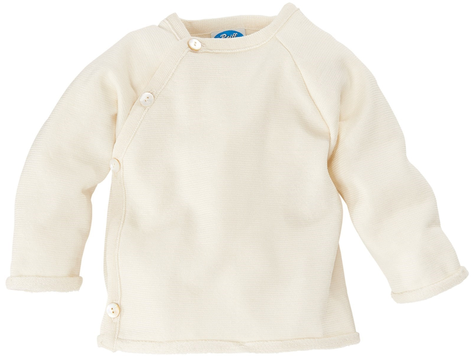 Baby Jacke Schlüttli Wolle Seide natur Gr.62-68