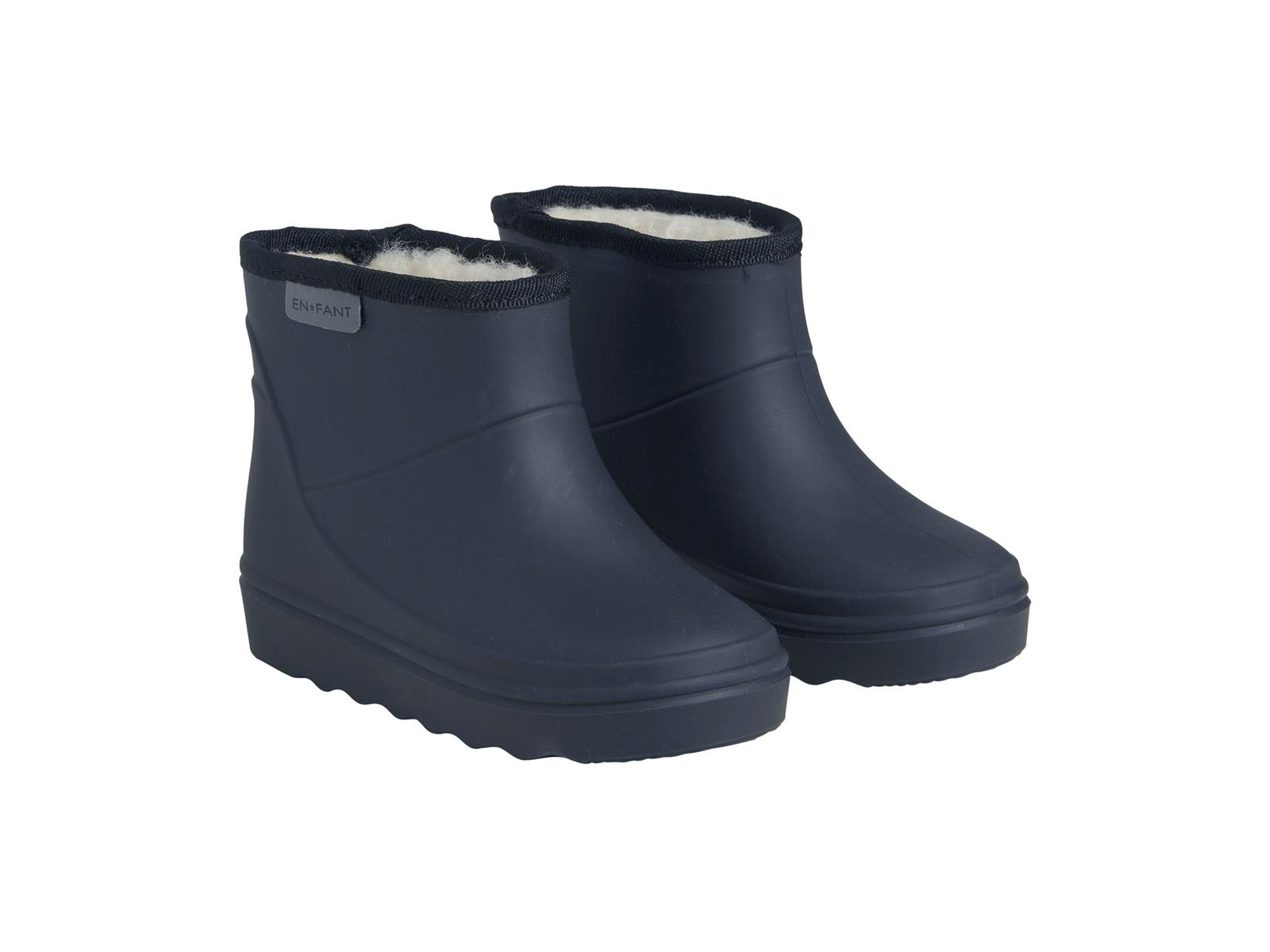Kinder Gummistiefel mit kurzem Schaft und Schurwollfell blue night Gr.23
