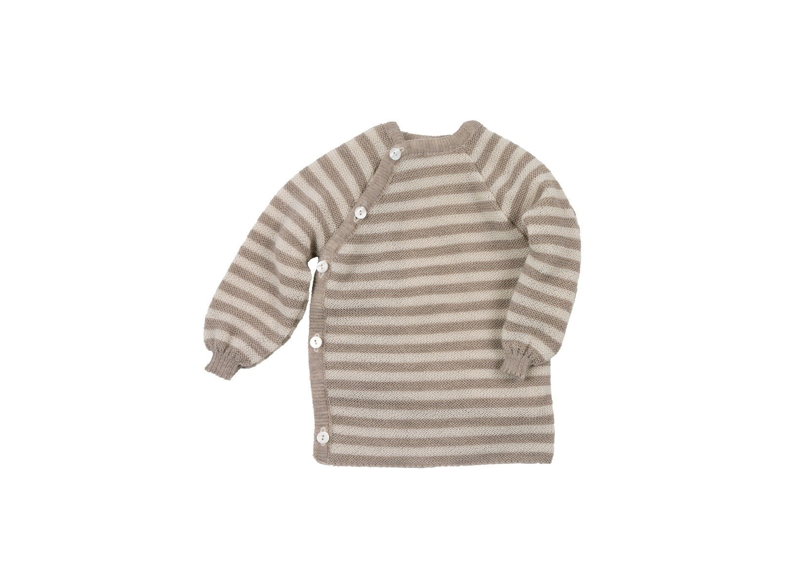 Baby Jacke Schlüttli Bio-Merinowolle savanne-natur Gr.74/80