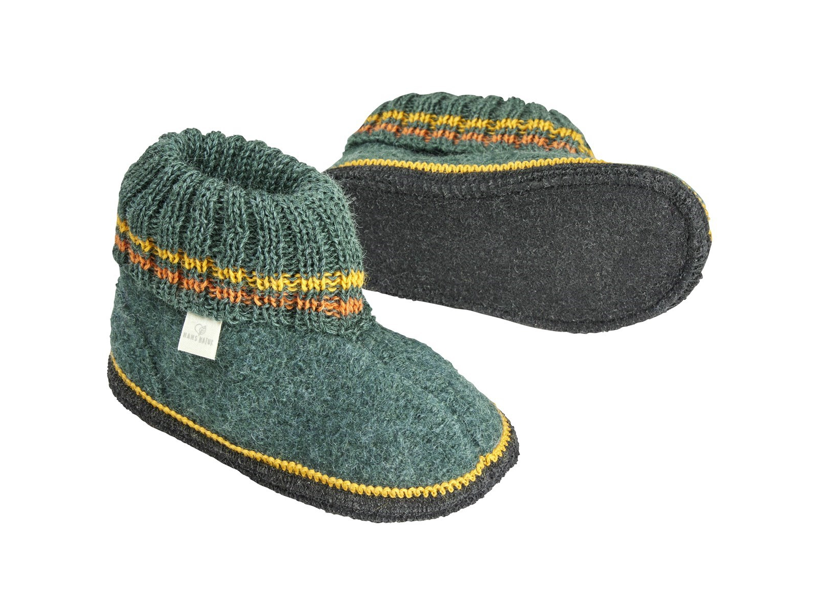 Kinder Hausschuhe Hüttenschuhe ocean-gelb Gr.30