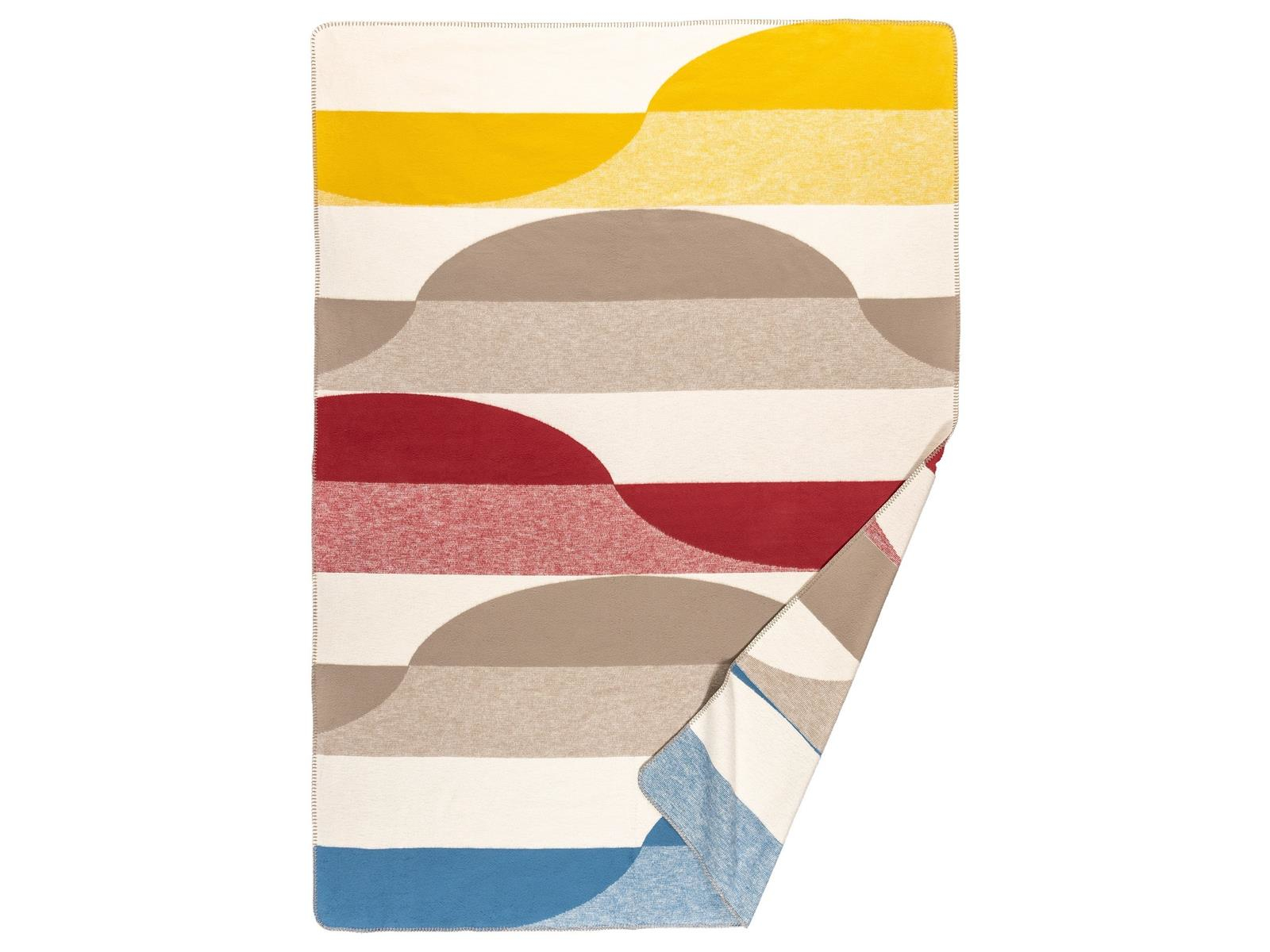 Jacquard-Wohndecke Wave bunt ca. 150x200 cm, ca. 320g/m²