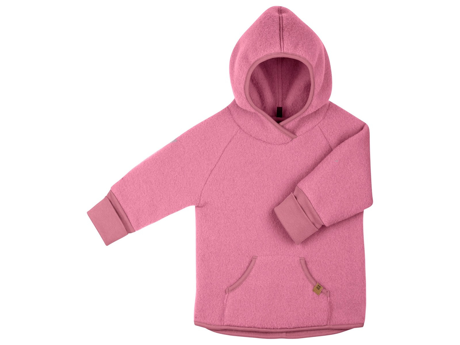 PURE PURE by Bauer Kinder Pullover mit Kapuze Hoodie Bio-Merinowolle Fleece dusty pink Gr. 122/128