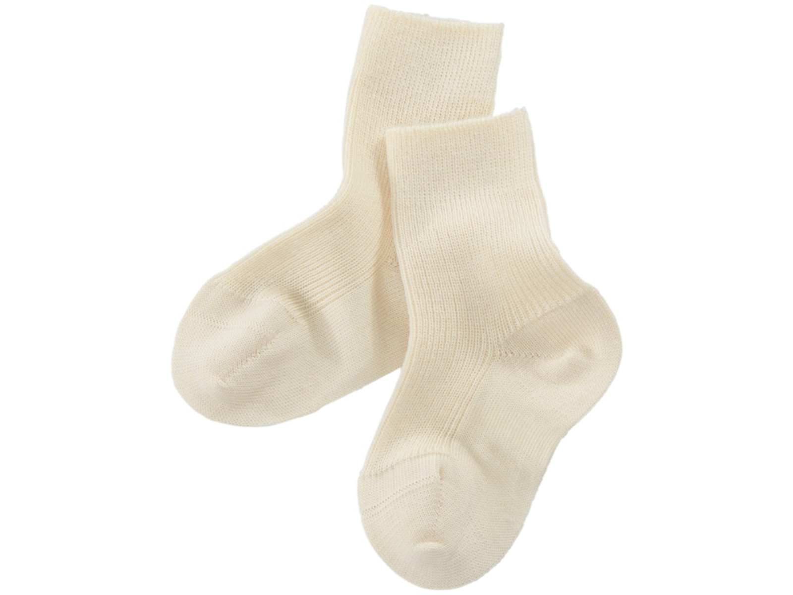 Baby Socken Bio-Schurwolle Feinstrick natur Gr. 02