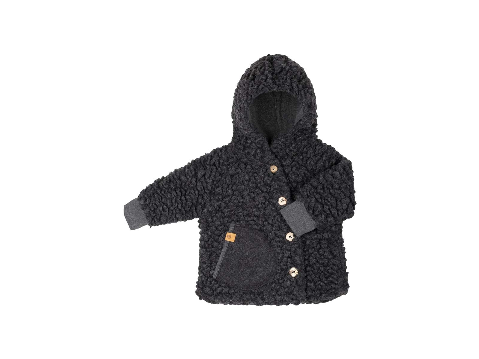 PURE PURE by Bauer Baby und Kinder Kapuzenjacke anthrazit Gr. 86/92