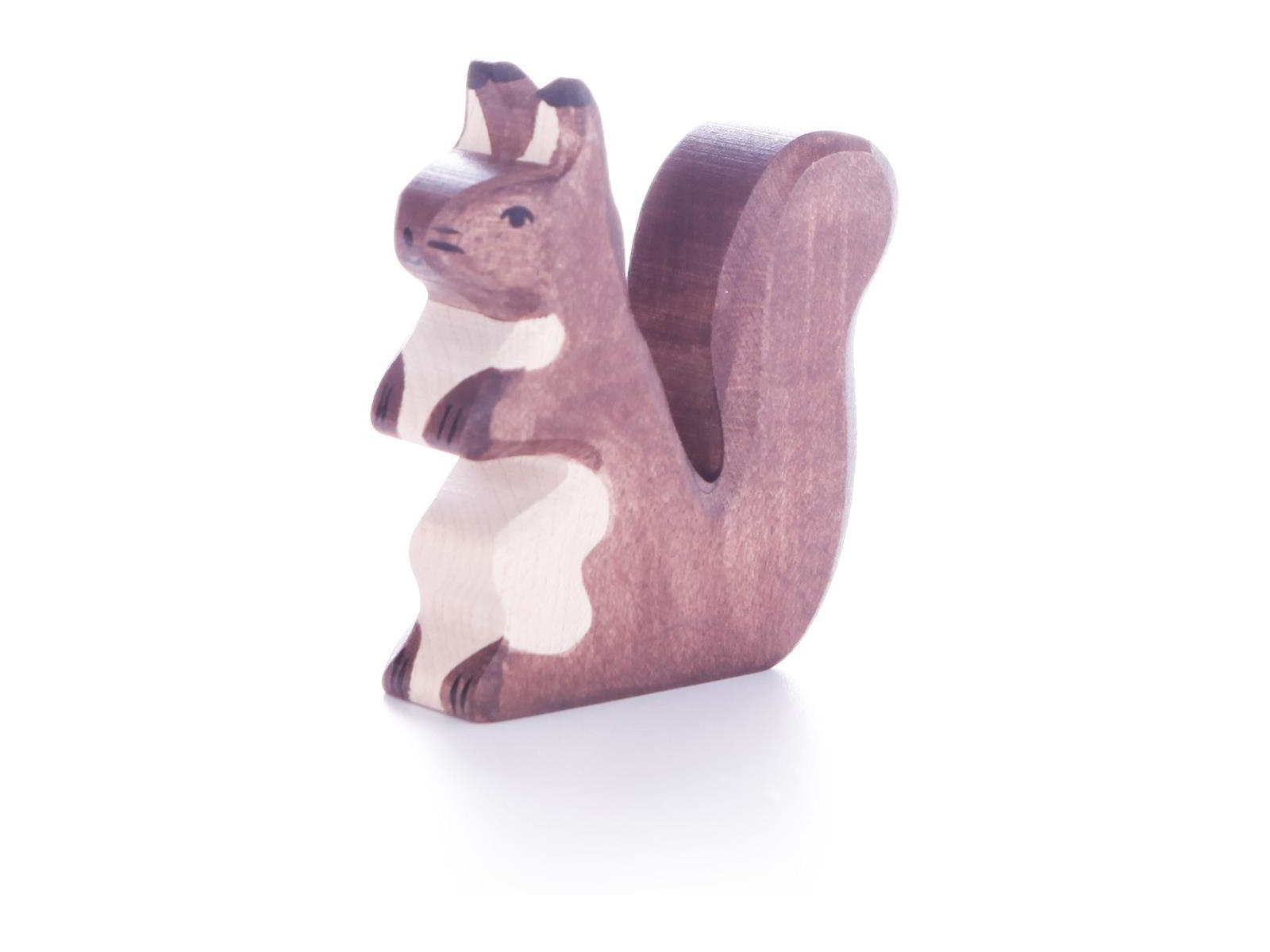 Holztiger Holzfigur "Eichhörnchen, braun" Wald und Wiese Maße 6 x 1,9 x 6,5 cm