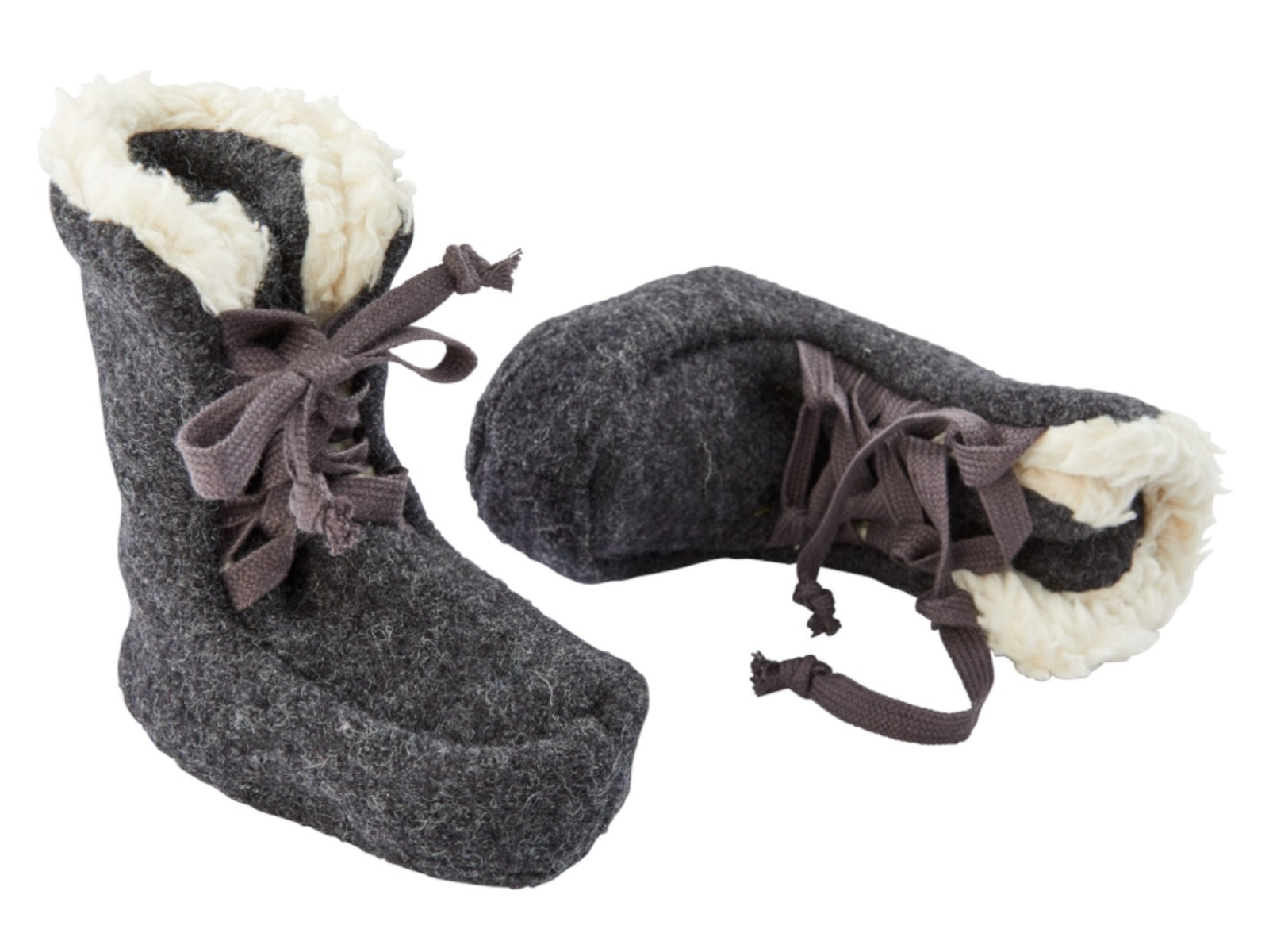 Pickapooh Baby Hausschuhe Babyschuhe Walk-Boots anthrazit Gr. 2 (3-6 Monate)