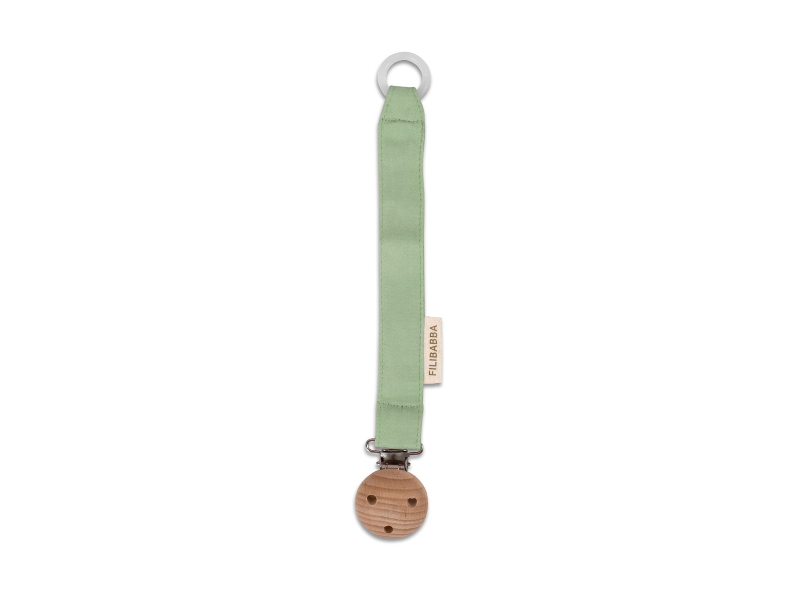 Schnullerkette mit Silikonring Tender Green Maße 2 x 22 x 0,7 cm