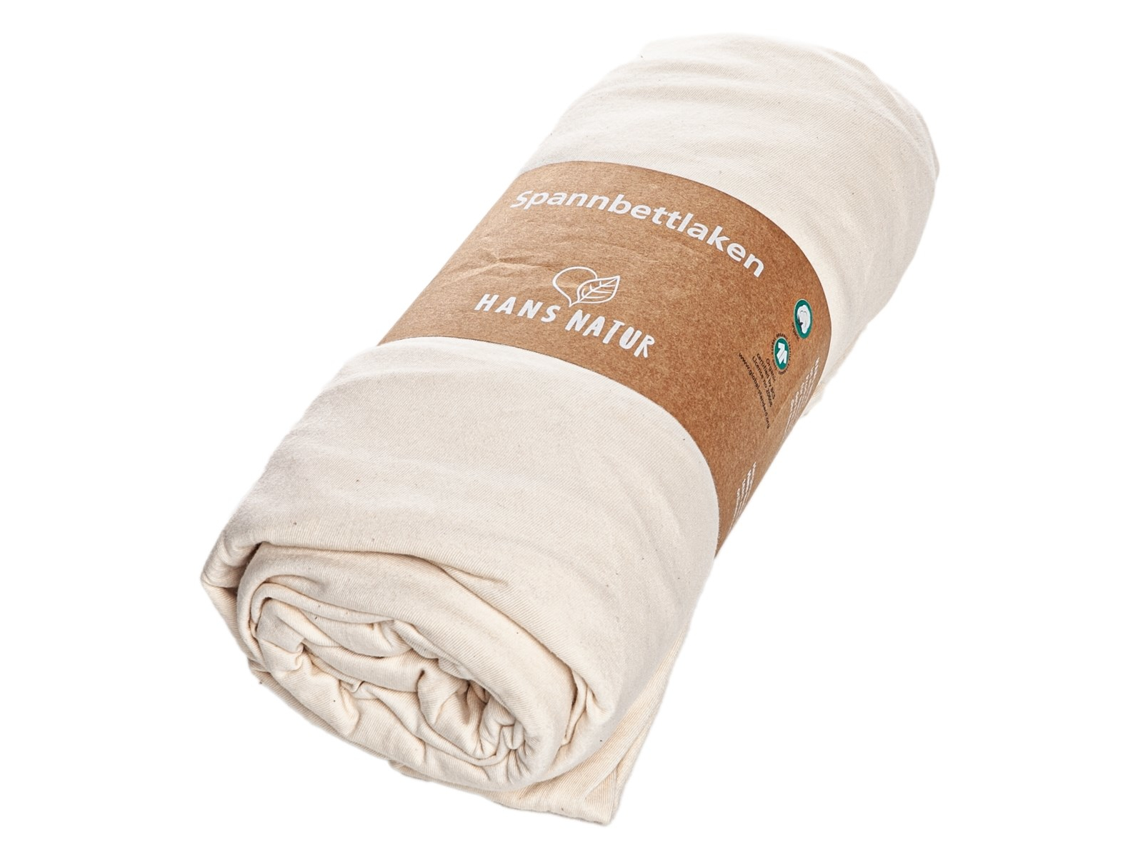 HANS NATUR Spannbettlaken Bio-Baumwolle natur Steghöhe bis 20 cm