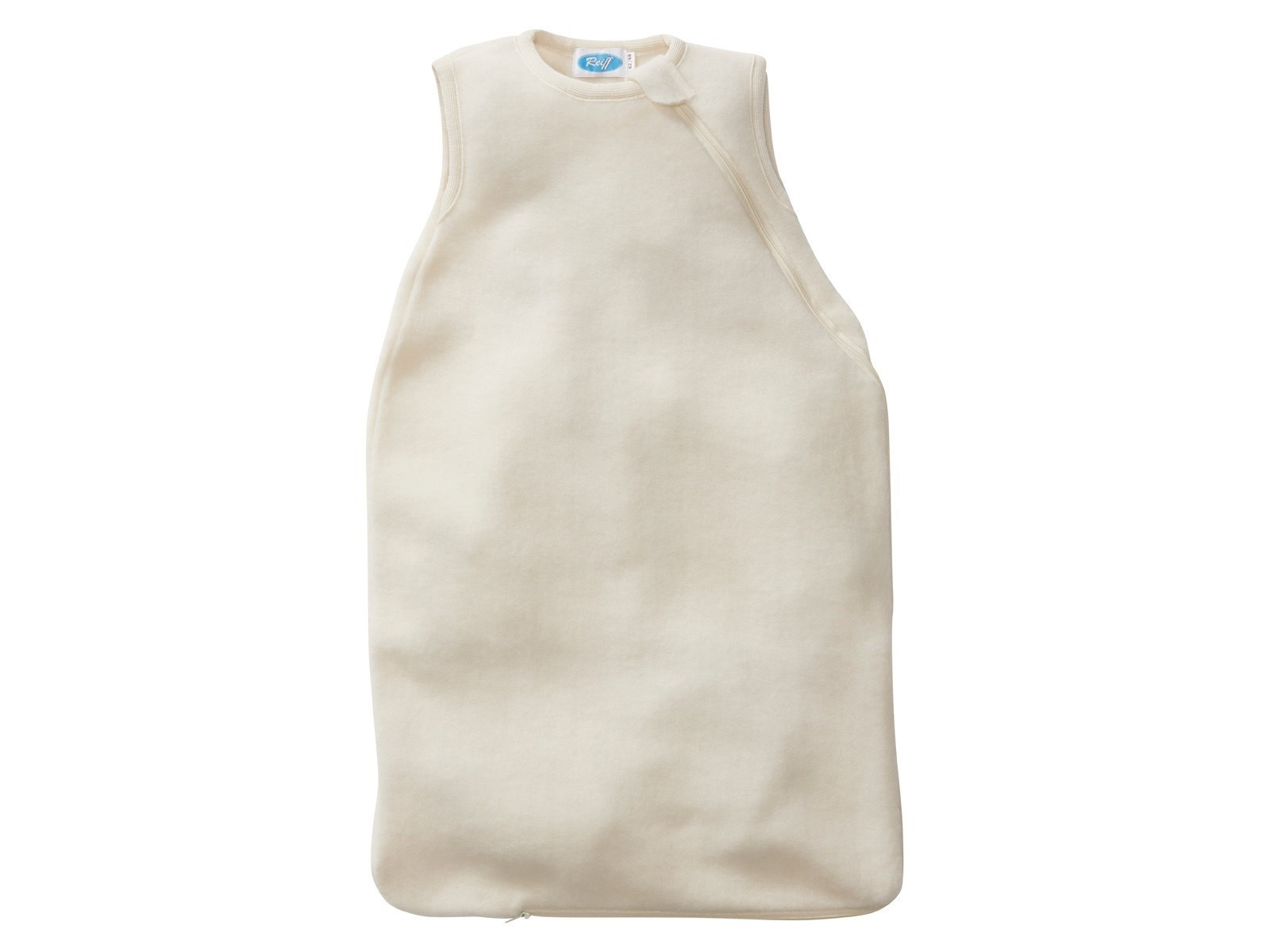 Schlafsack Baby ohne Arm Bio-Merinowolle Fleece Ganzjahr natur Gr.62/68