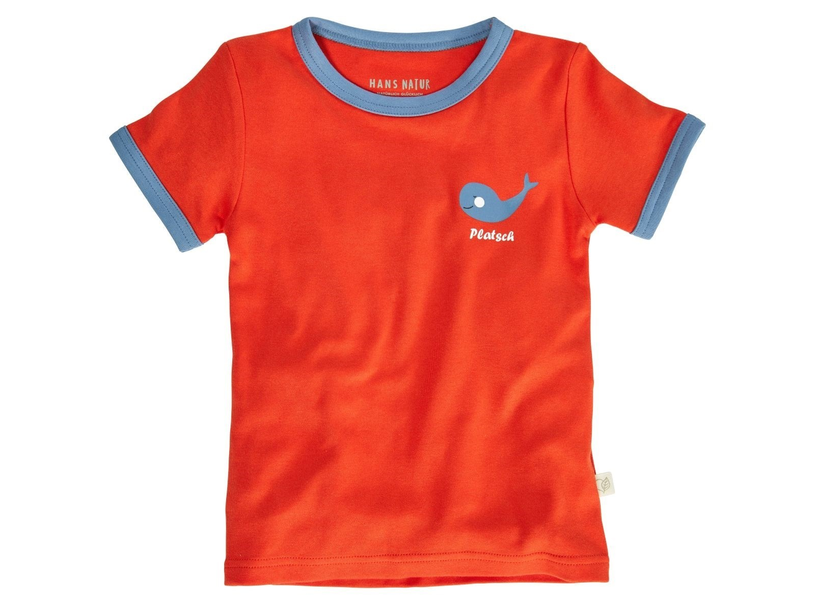 Kinder T-Shirt Bio-Baumwolle rot mit Druck Gr.86/92
