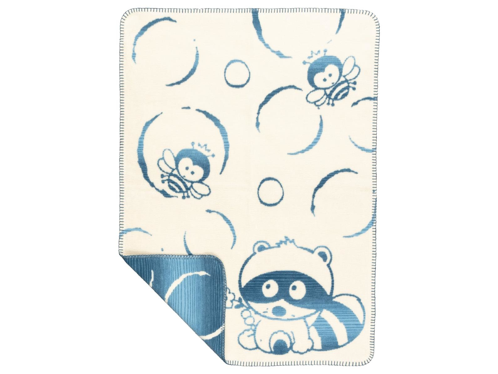 Kuschel- und Krabbeldecke BW Bubbels bluestone 75 x 100 cm cm, ca. 450g/m²