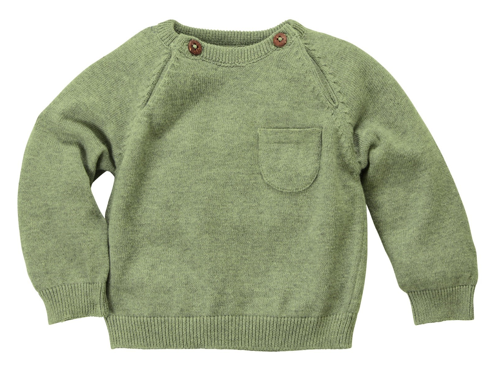 Baby und Kinder Pullover Feinstrick Bio-Baumwolle matcha Gr. 86/92