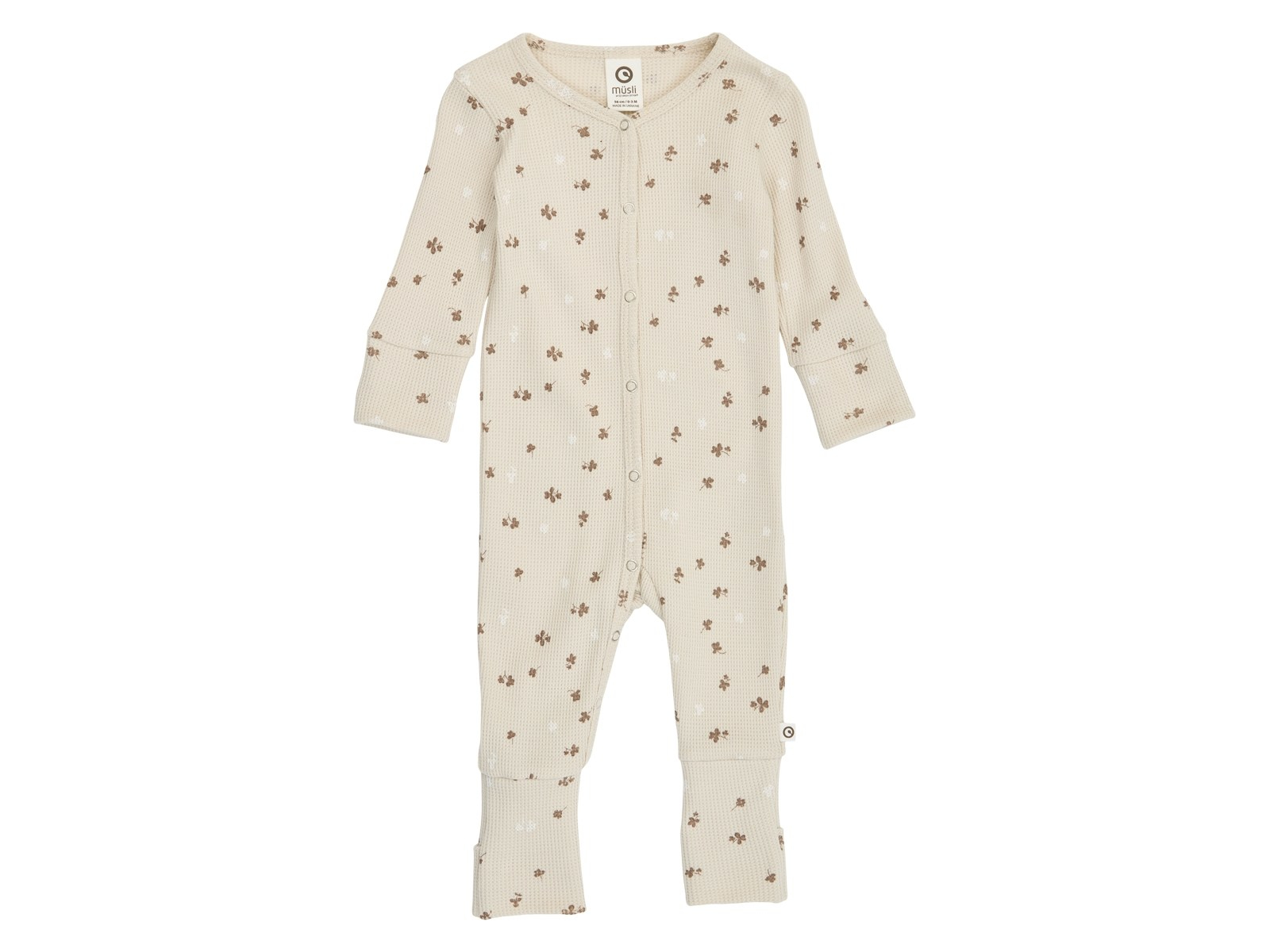 Baby Strampler rip Oat/Balsam cream/Walnut Gr. 68