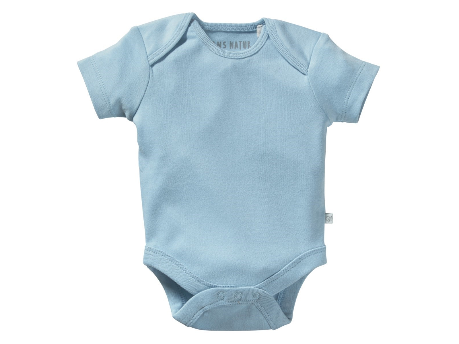 Baby Body Kurzarm Bio-Baumwolle hellblau Gr. 74/80