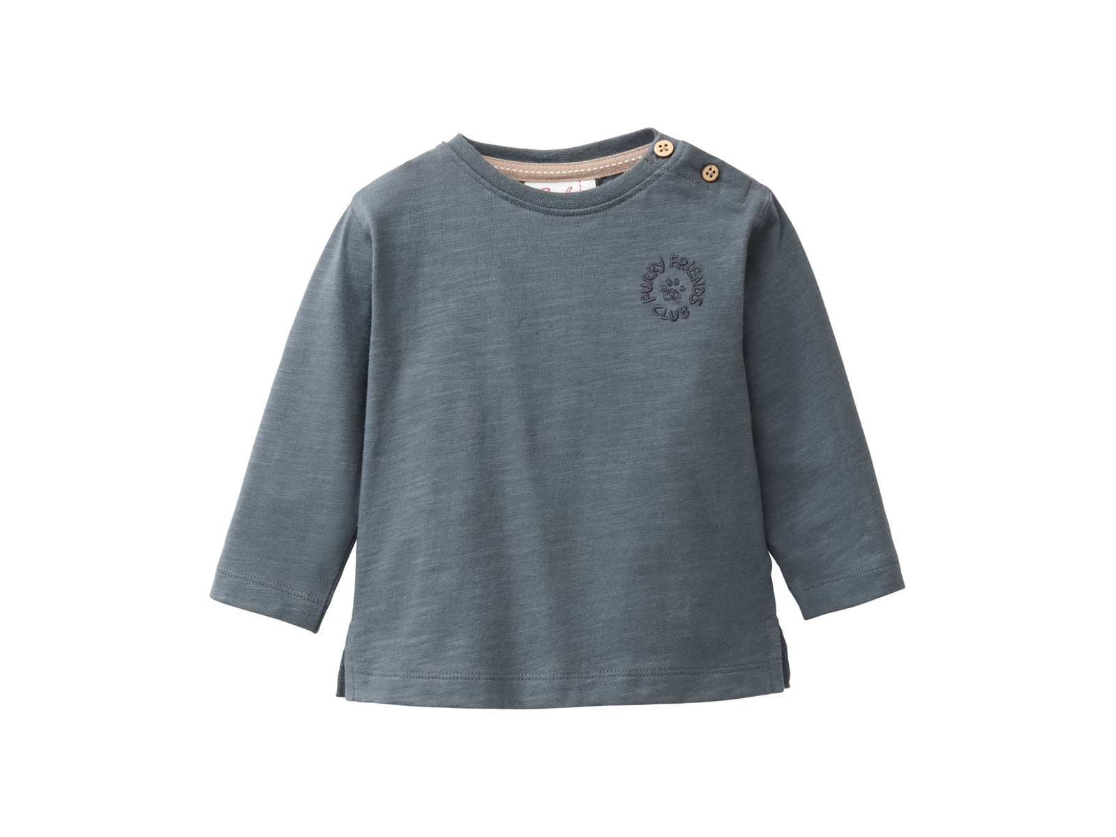 People Wear Organic Langarm-Shirt schieferblau 86/92