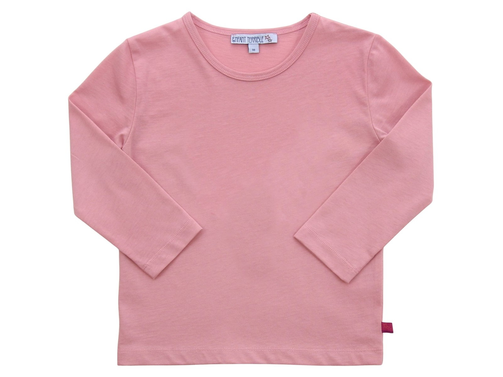 Uni Langarmshirt light rose Gr. 122/128