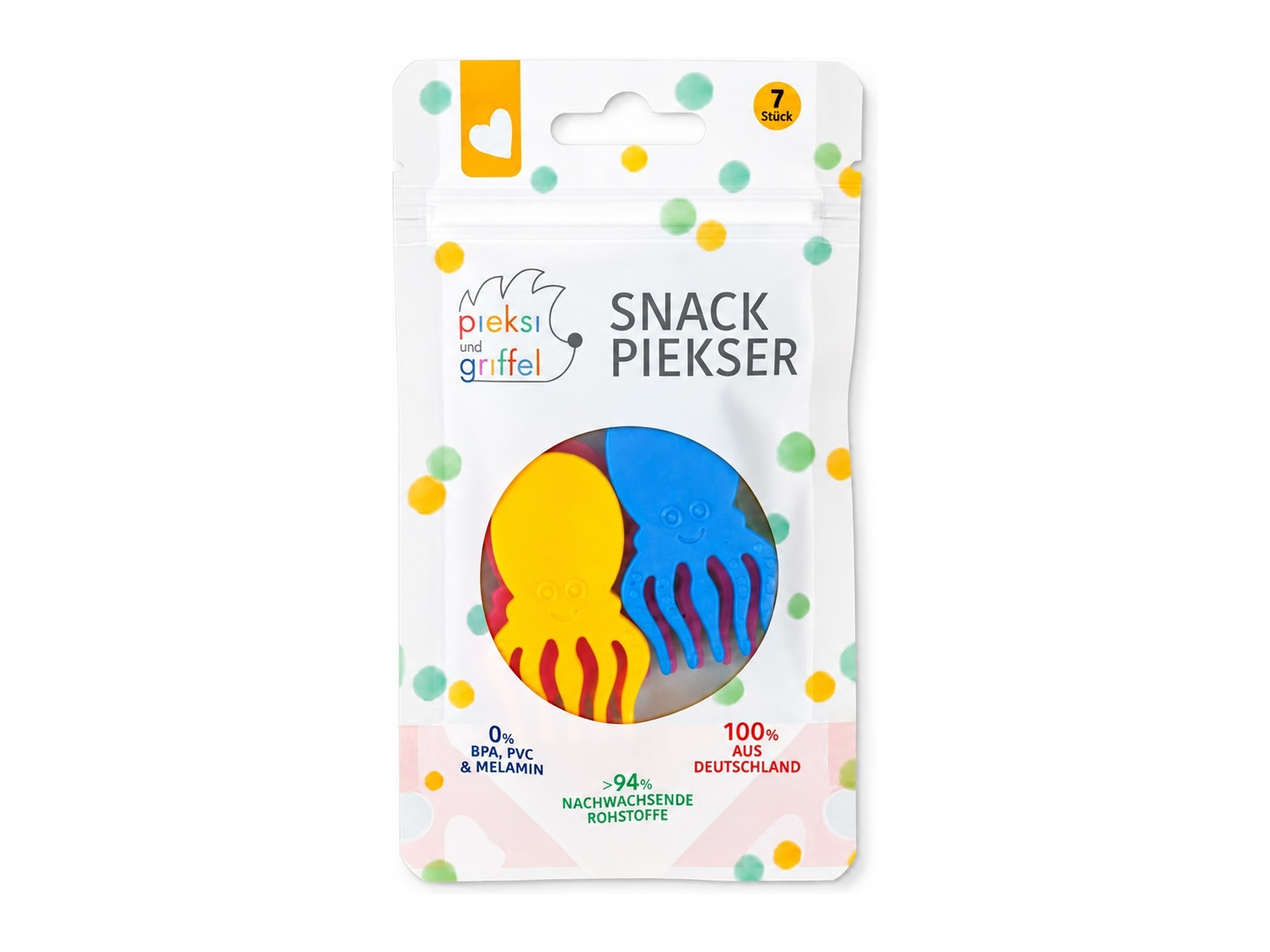 Snack Piekser 7er Set Rainbow Tintenfisch