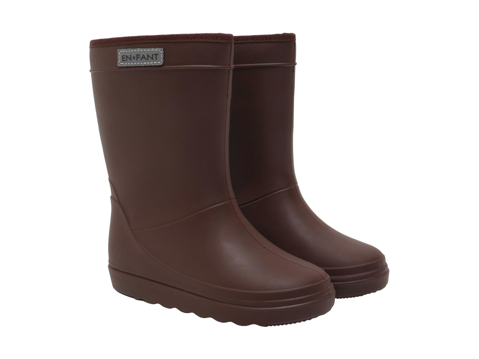 Kinder Thermo Gummistiefel mit Schurwoll-Fell coffee bean Gr.26