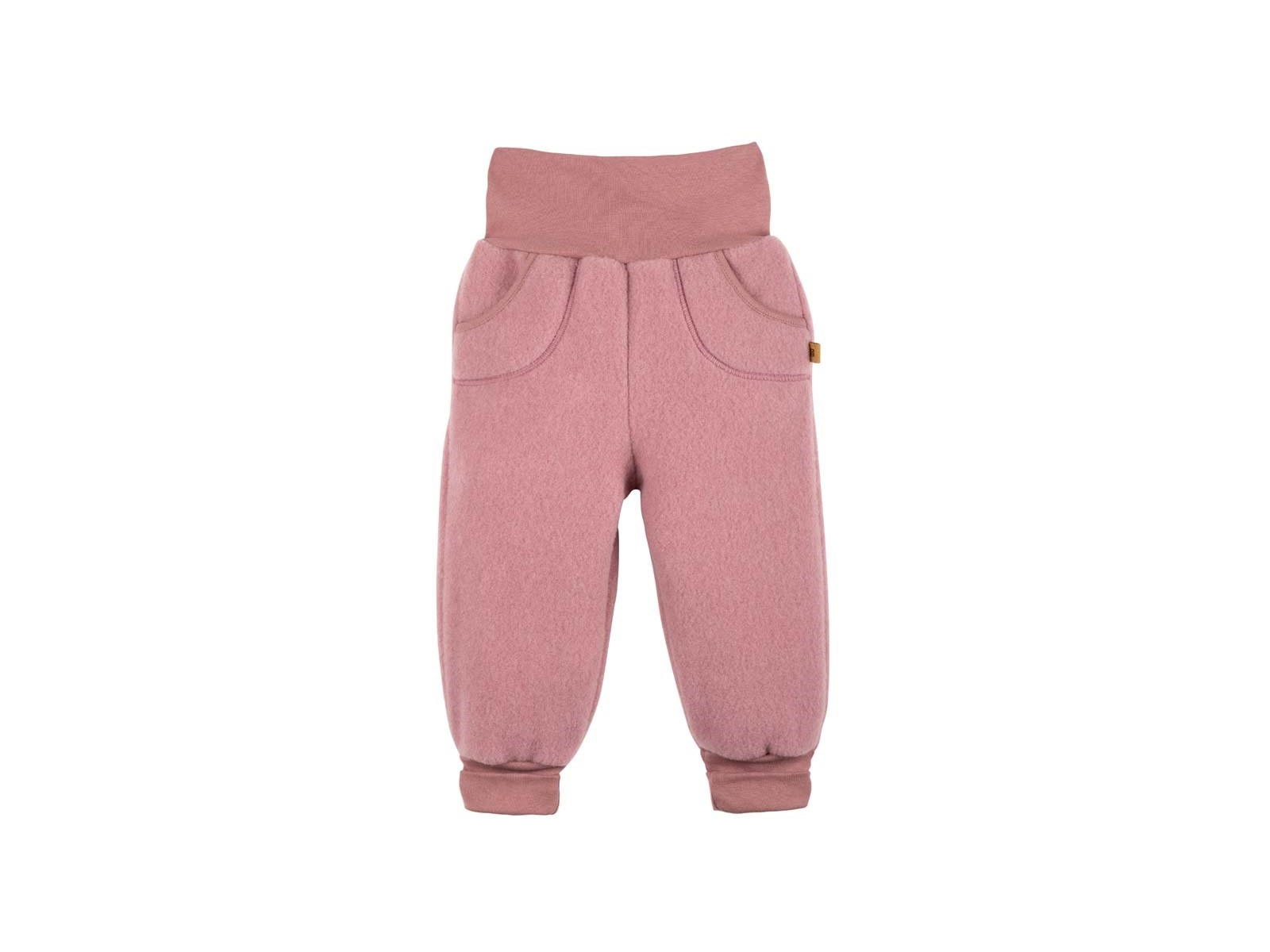 PURE PURE by Bauer Baby und Kinder Hose Bio-Merinowolle Fleece shadow rose Gr. 98