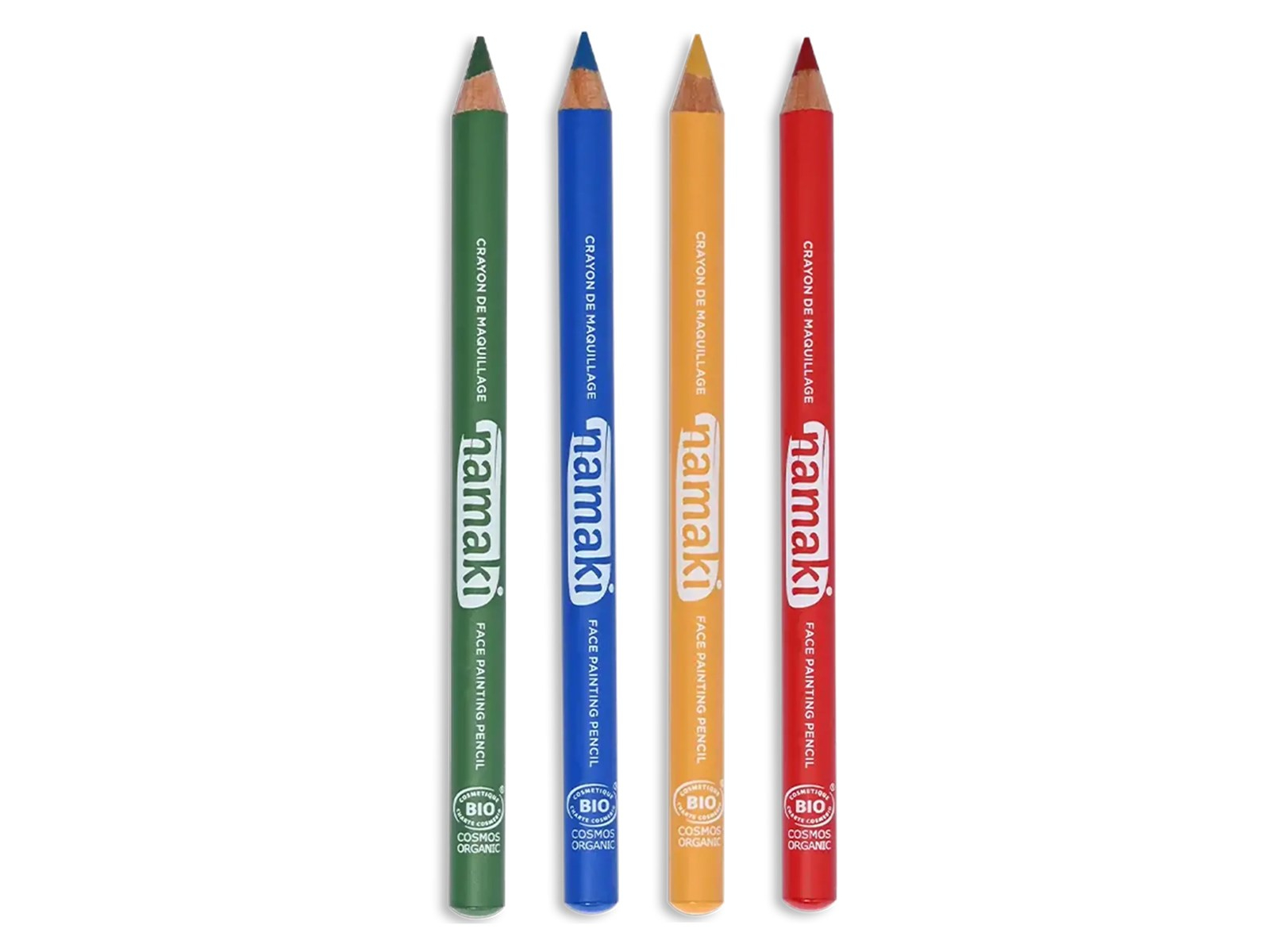 Schminkstifte für Kinder, 4er-Set Gelb, Grün, Blau, Rot