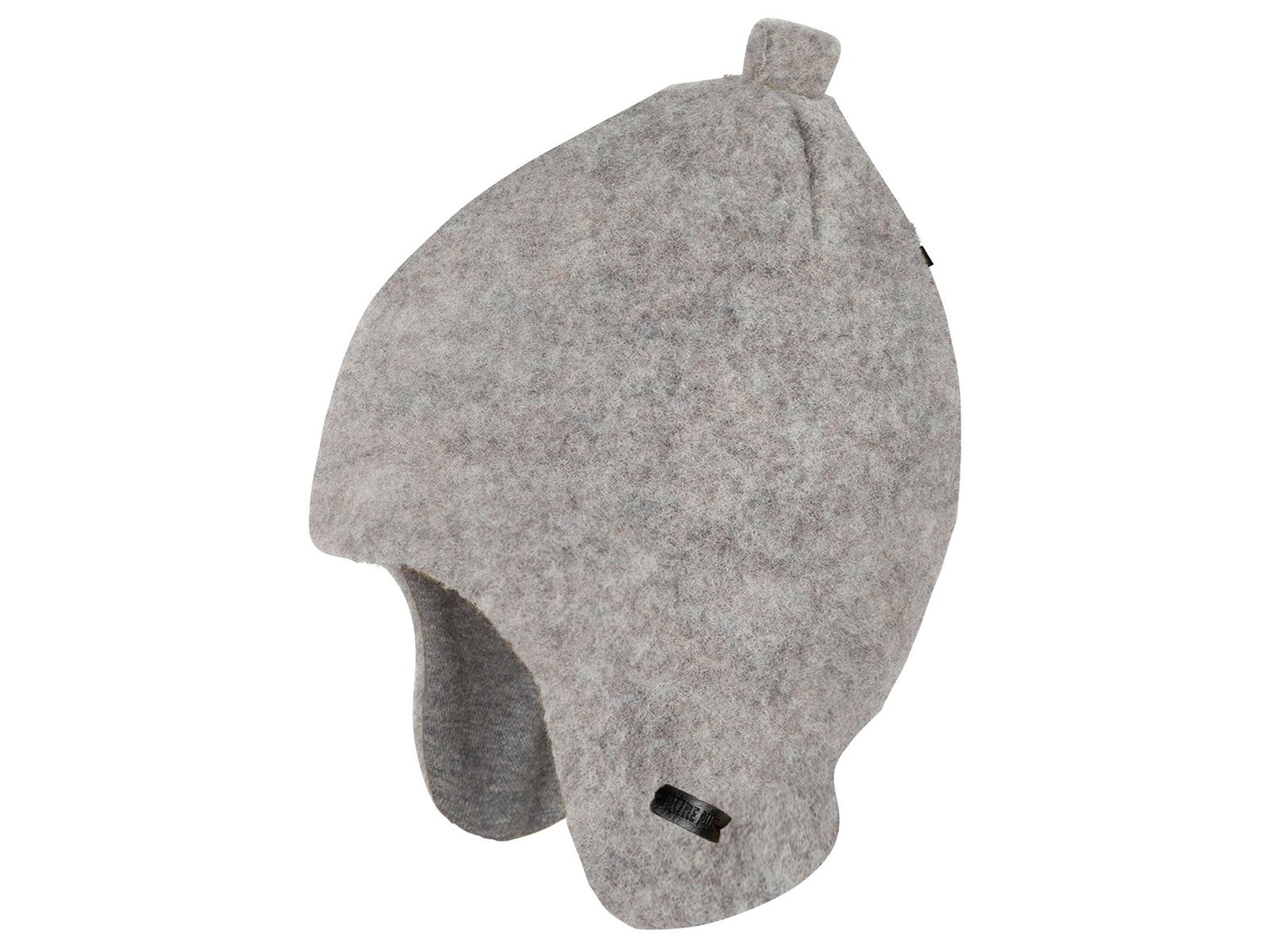 PURE PURE by Bauer Baby und Kindermütze mit Zipfel Bio-Merinowolle Fleece moonrock Gr.53