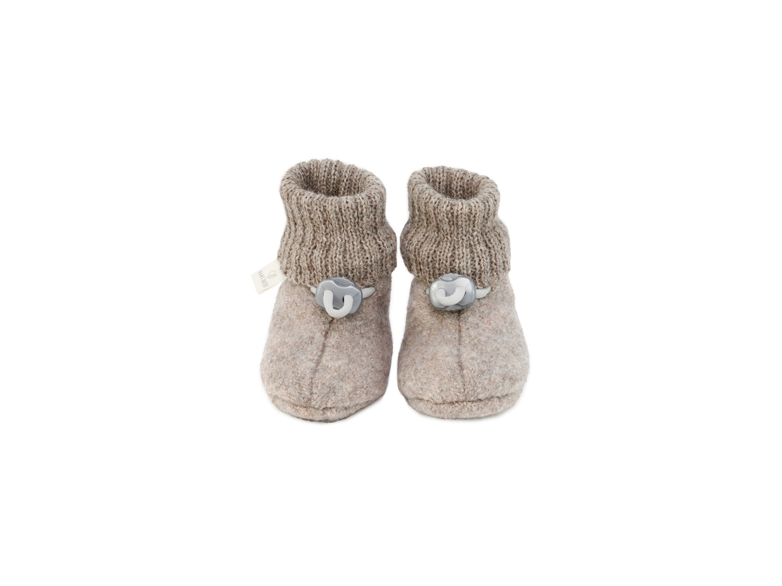 Baby Trageschuhe Schurwollwalk beigemelange Gr.16/17