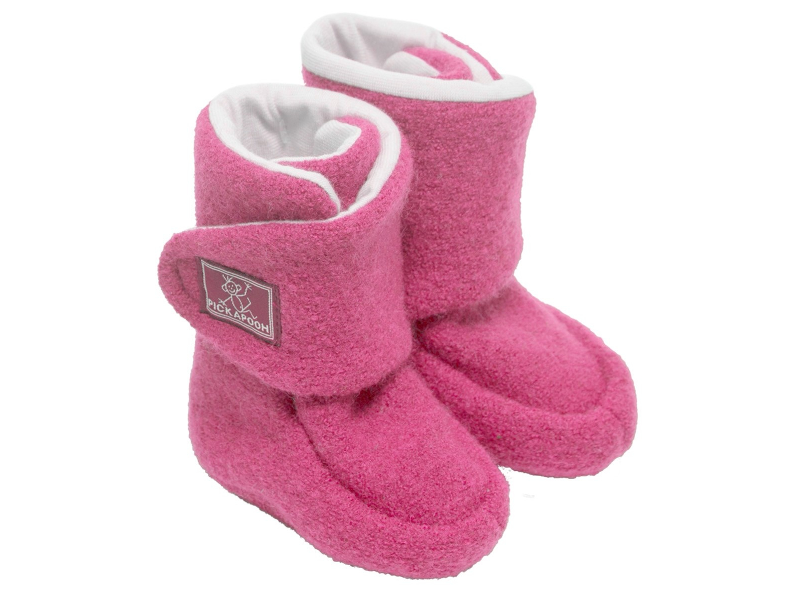 Pickapooh Baby Hausschuhe Walkpuschen wild rosa Gr.2 (3-6 Monate)
