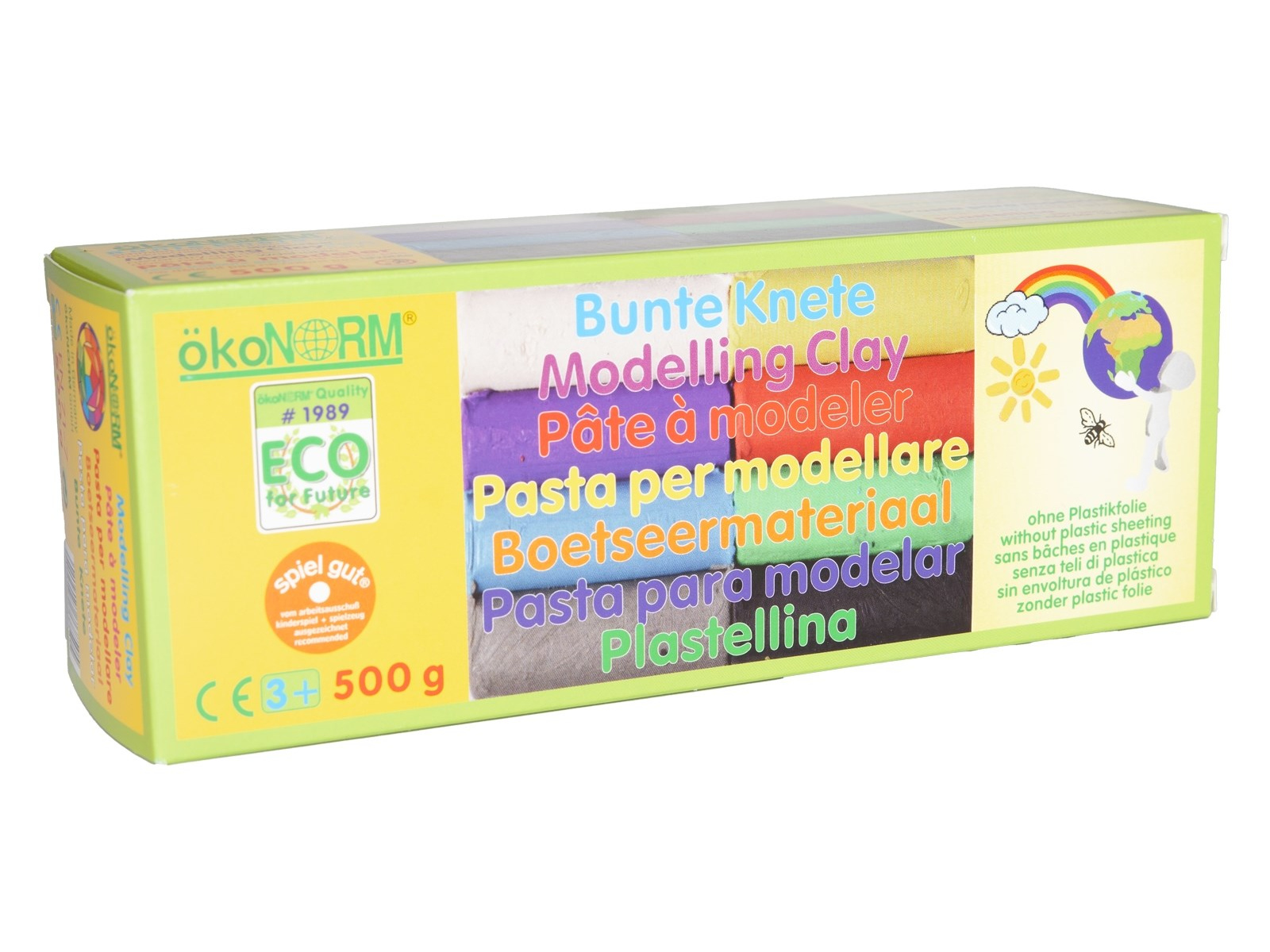 ökoNORM Bunte Knete Mit 8 verschiedene Farben (500 g)