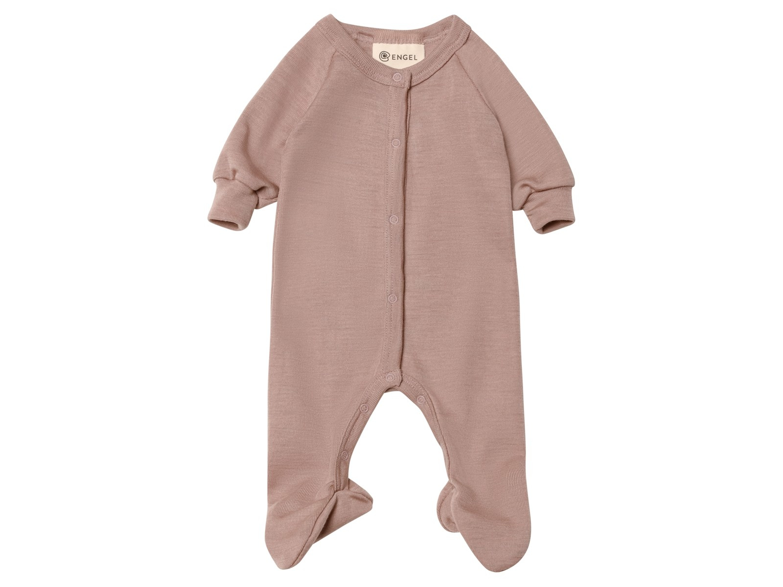 Engel Natur Baby Frühchen Schlafoverall mit Fuß Feinripp dustyrose Gr. 50