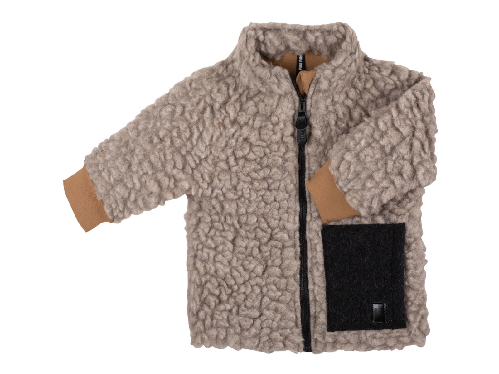 PURE PURE by Bauer Kinder Jacke Bio-Schurwolle Plüsch kaschmir Gr.86/92