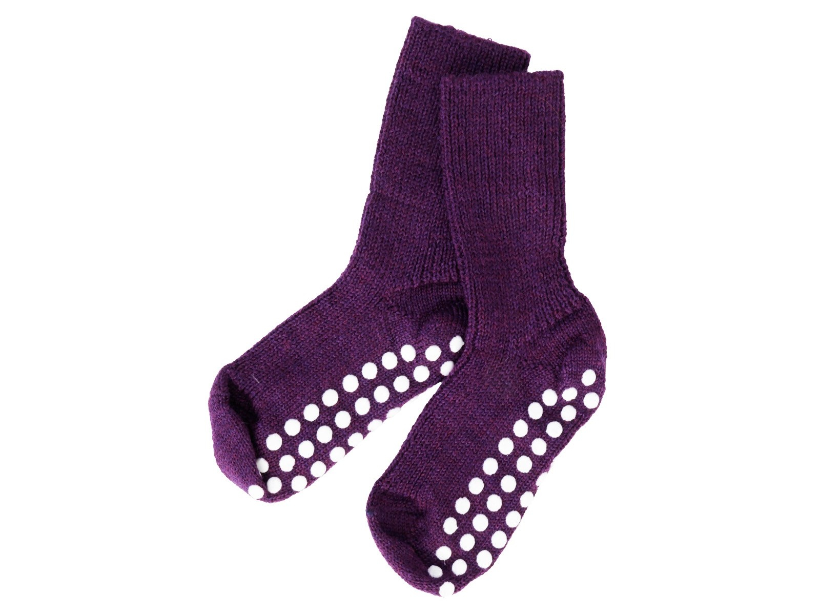 Kinder Stoppersocken Bio-Schurwolle lila Gr. 18-20