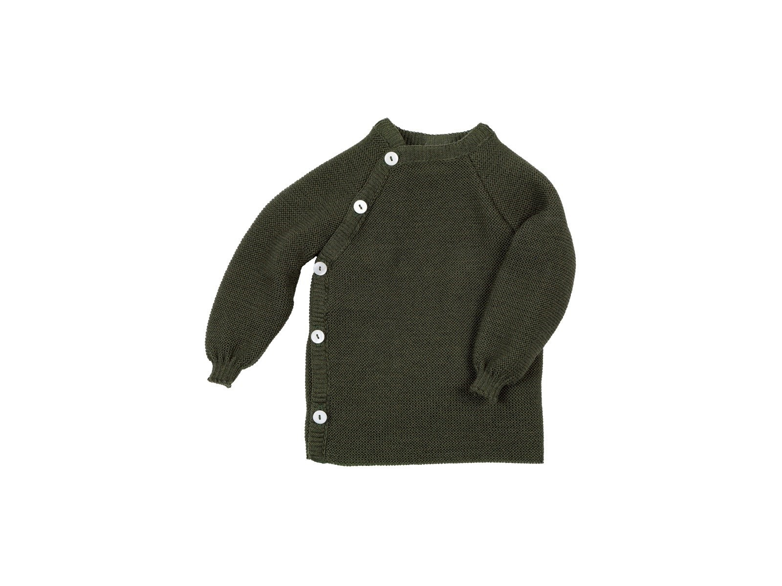 Baby Jacke Schlüttli Bio-Merinowolle wald Gr.62/68