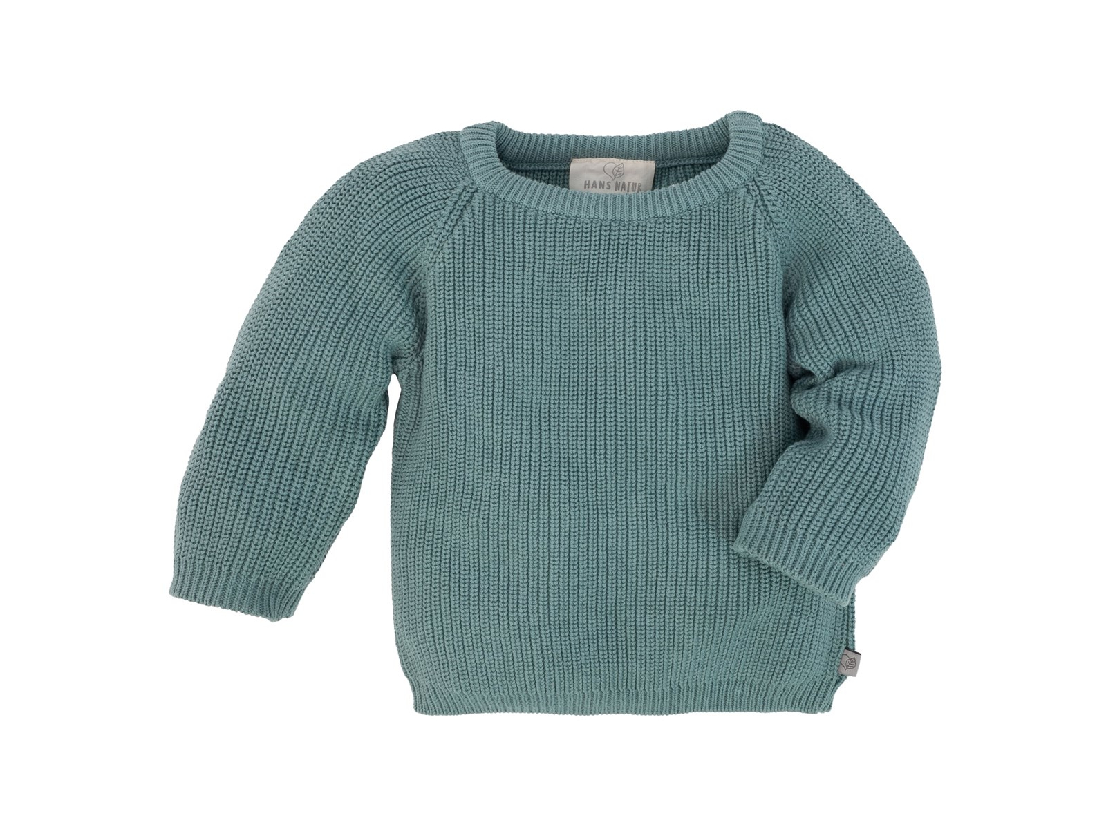 Baby und Kinder Pullover Grobstrick Bio-Baumwolle gletscher Gr. 74/80