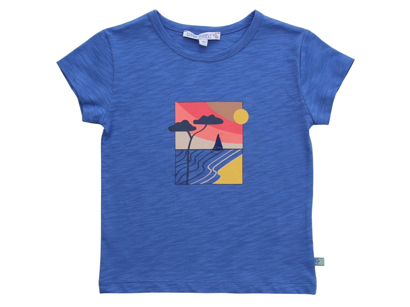 Shirt mit Stranddruck sky blue Gr. 122/128