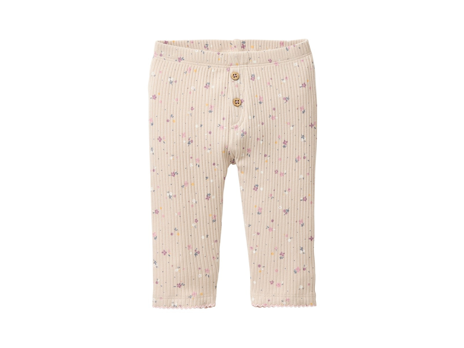 People Wear Organic Leggings kleine Blümchen sand Gr. 62/68