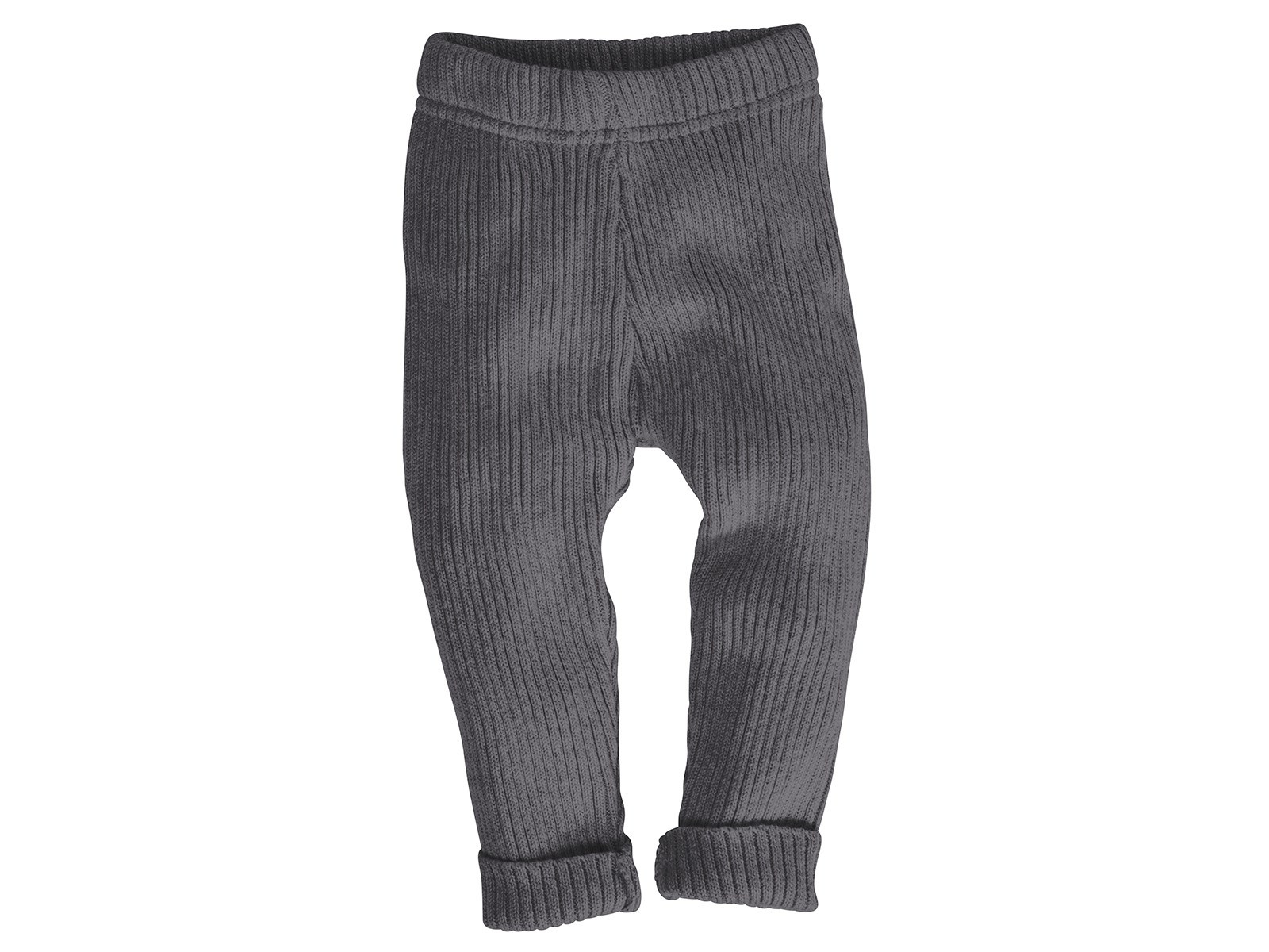 Baby und Kinder Leggings Bio-Baumwolle Strick dunkelgrau melange Gr.74/80