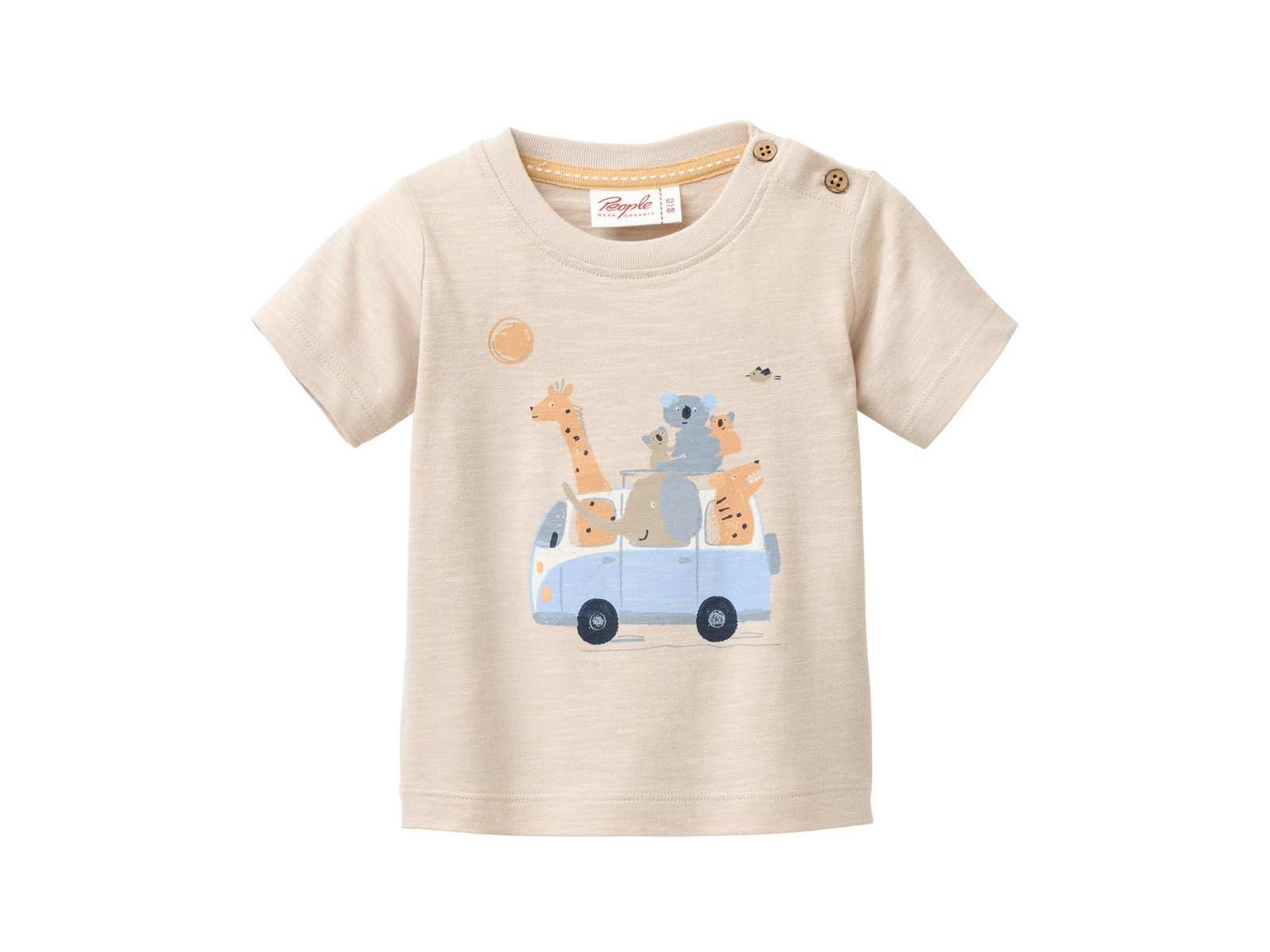 People Wear Organic Kurzarm-Shirt sand 74/80