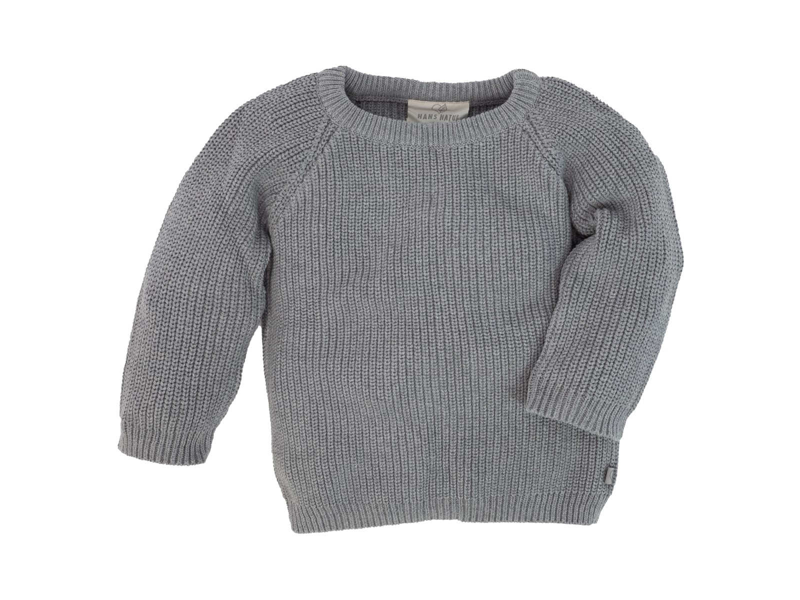 Baby und Kinder Pullover Grobstrick Bio-Baumwolle graphit Gr. 98/104