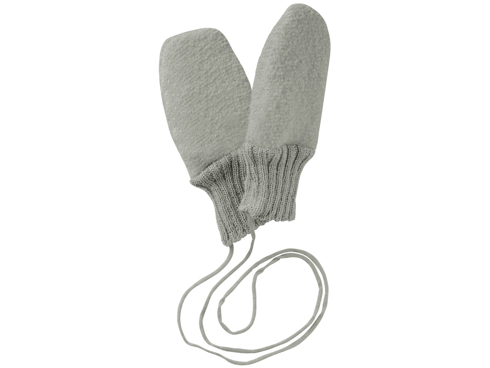 Disana Baby Handschuhe Bio-Merinowolle Walk hellgrau Gr.1 (7-8 Monate)