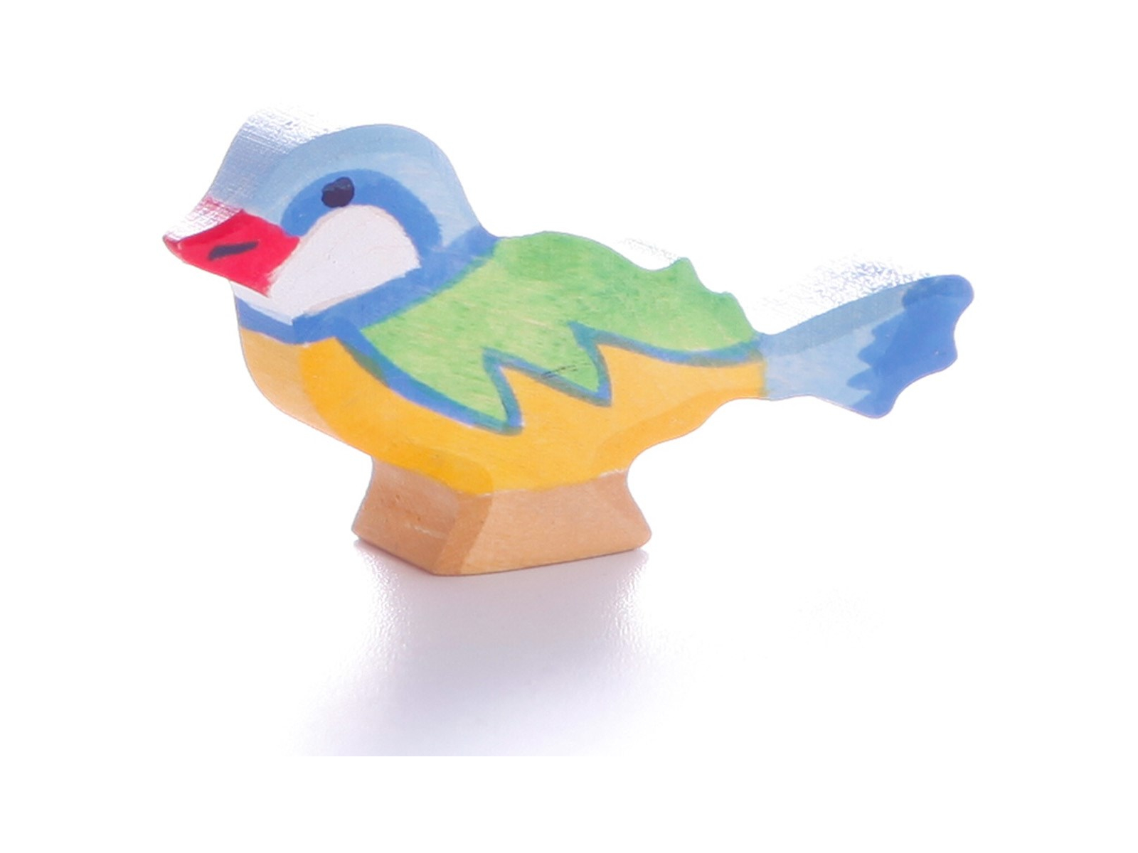 Holztiger Holzfigur "Blaumeise 2" Wald und Wiese Maße 6 x1,5 x 3,5 cm
