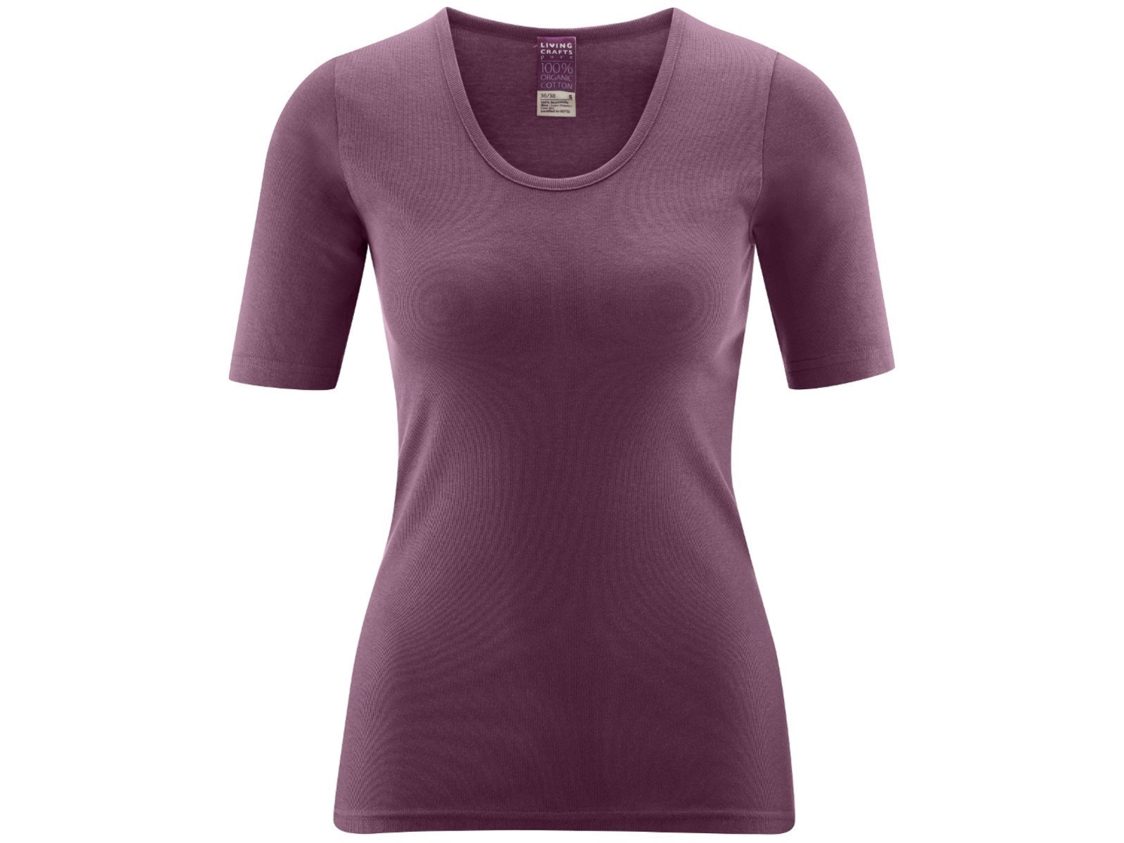 Living Crafts Kurzarm-Shirt "Juliane", dark rose Gr. 48/50