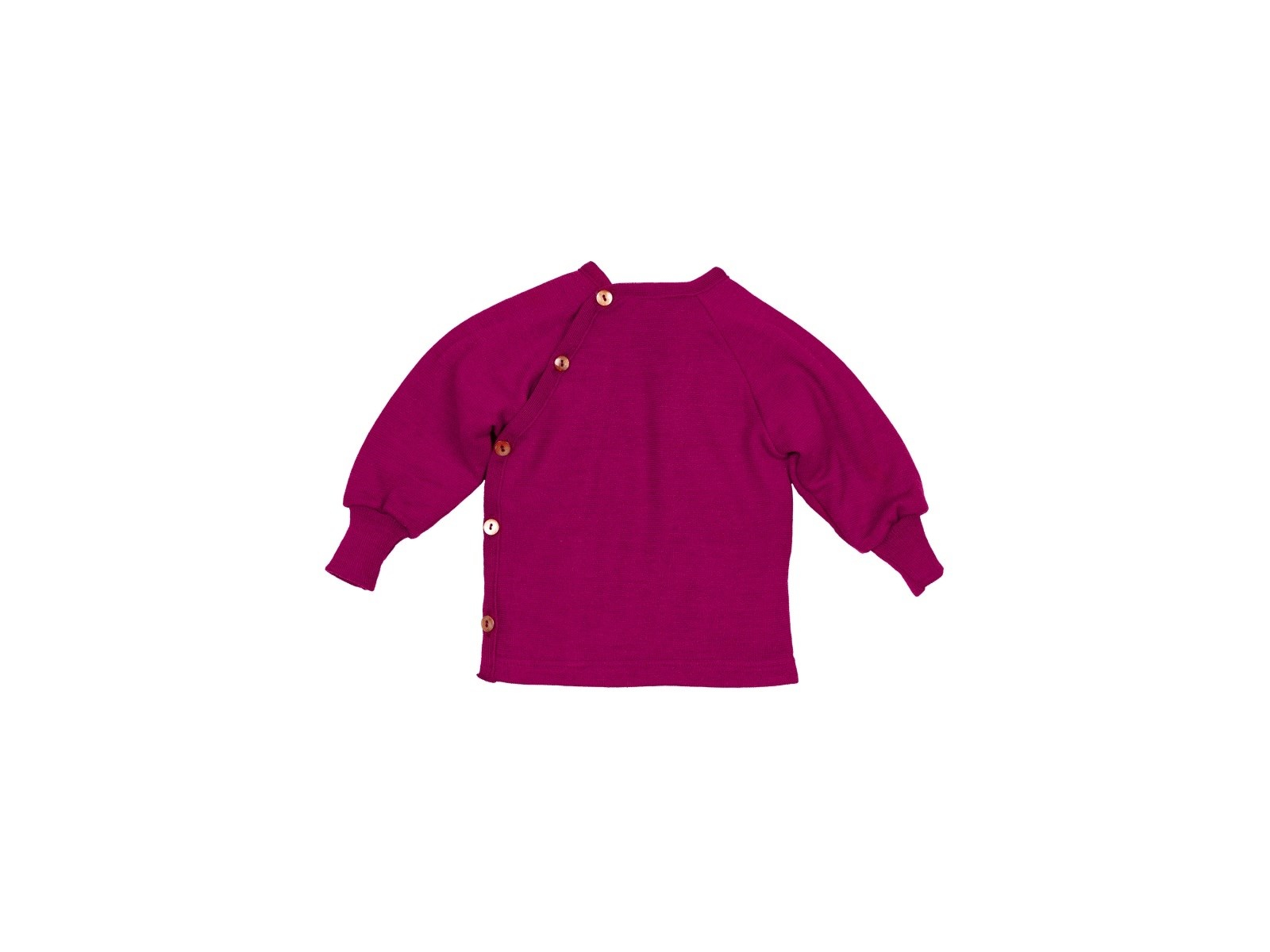 Baby Jacke Schlüttli Wolle Seide Frottee beere Gr.50/56