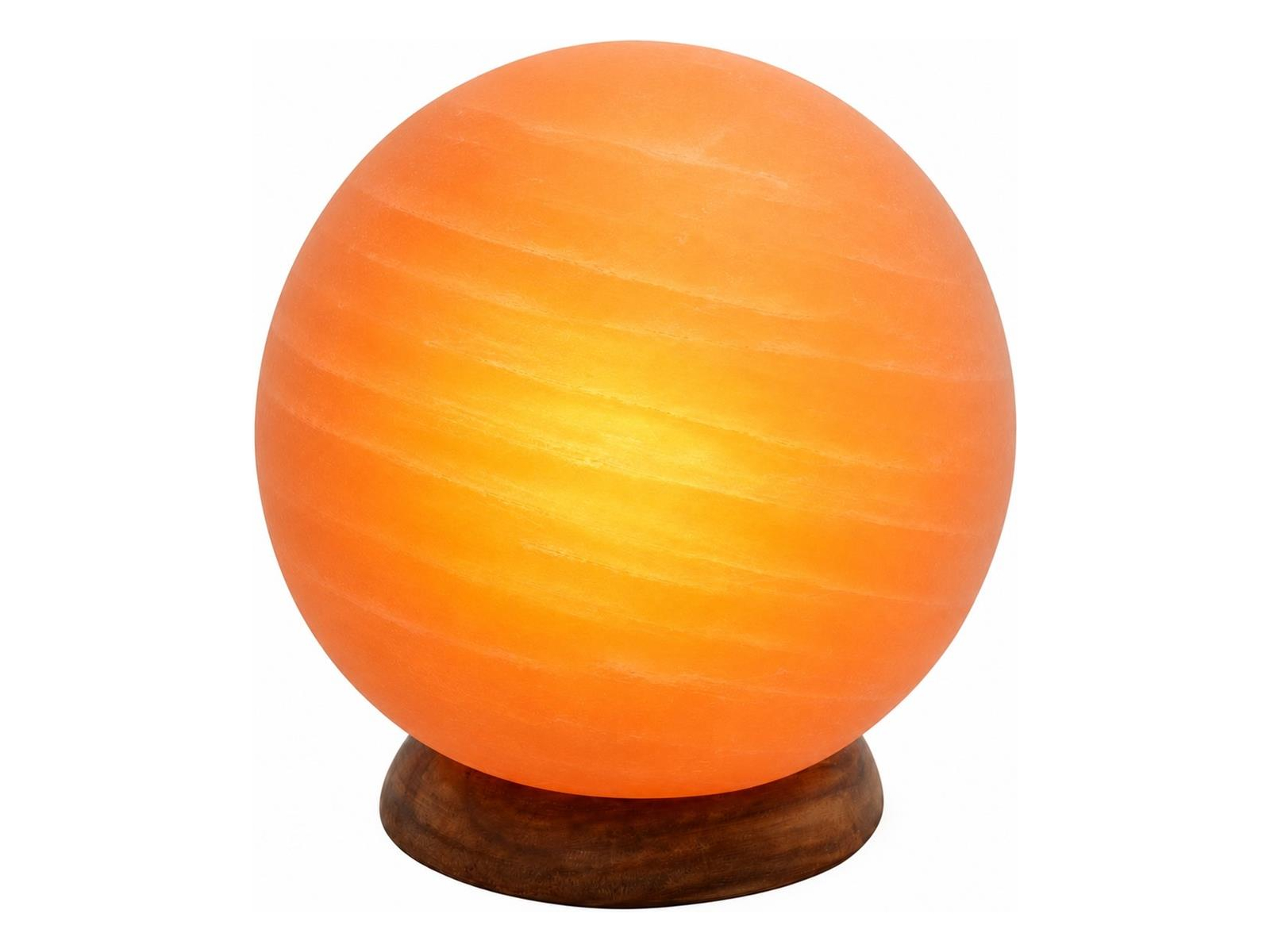 Beleuchteter Salzkristall "Planet" Durchmesser ca. 14 cm, Gewicht ca. 3 kg