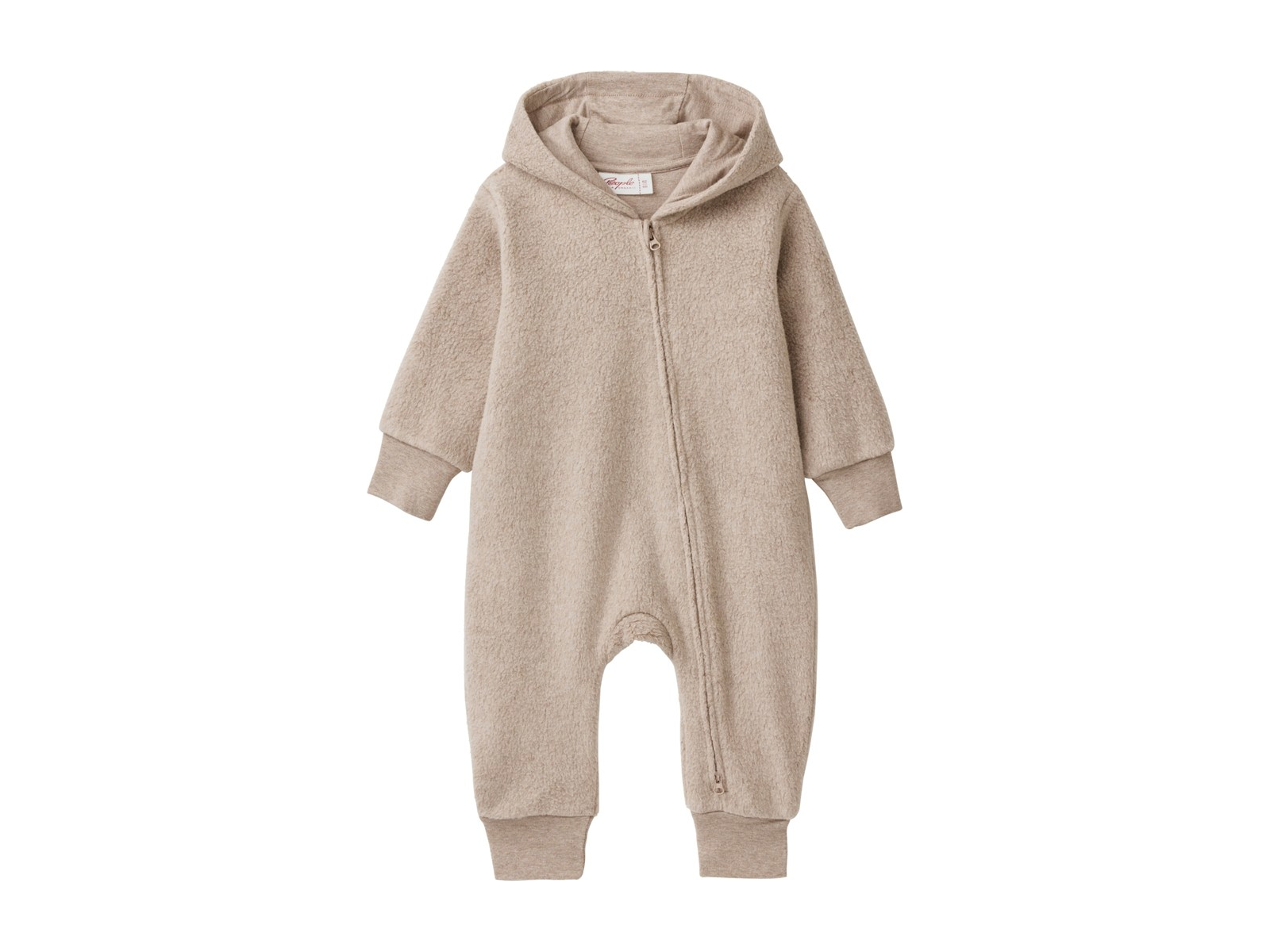 People Wear Organic Fleece-Overall dunkelsand mélange 86/92