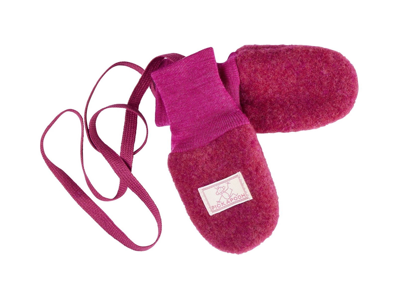 Pickapooh Baby und Kinder Fäustlinge Bio-Schurwolle Fleece granita Gr.1 (bis 9 Monate)